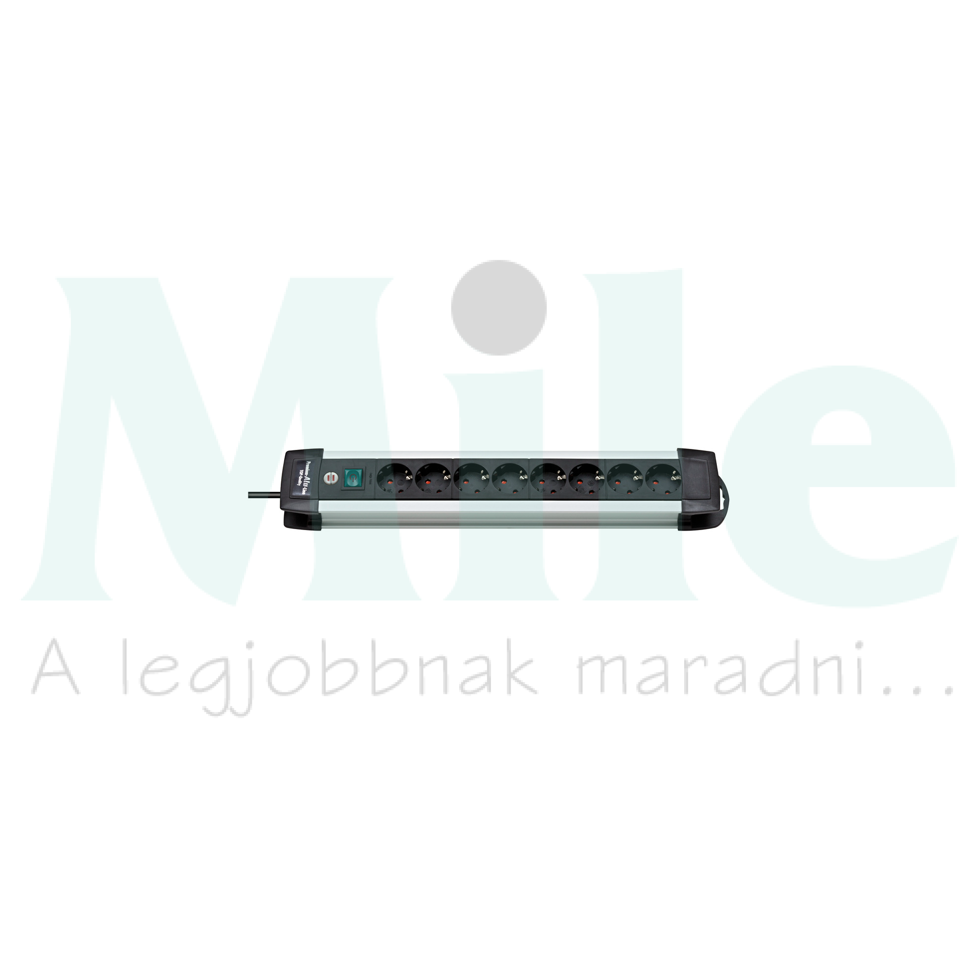 Asztali elosztósor gyerekvédős 1.5mm2 3m 8x2P+E/230V 16A fekete IP20 Premium-Alu-Line LECTRA