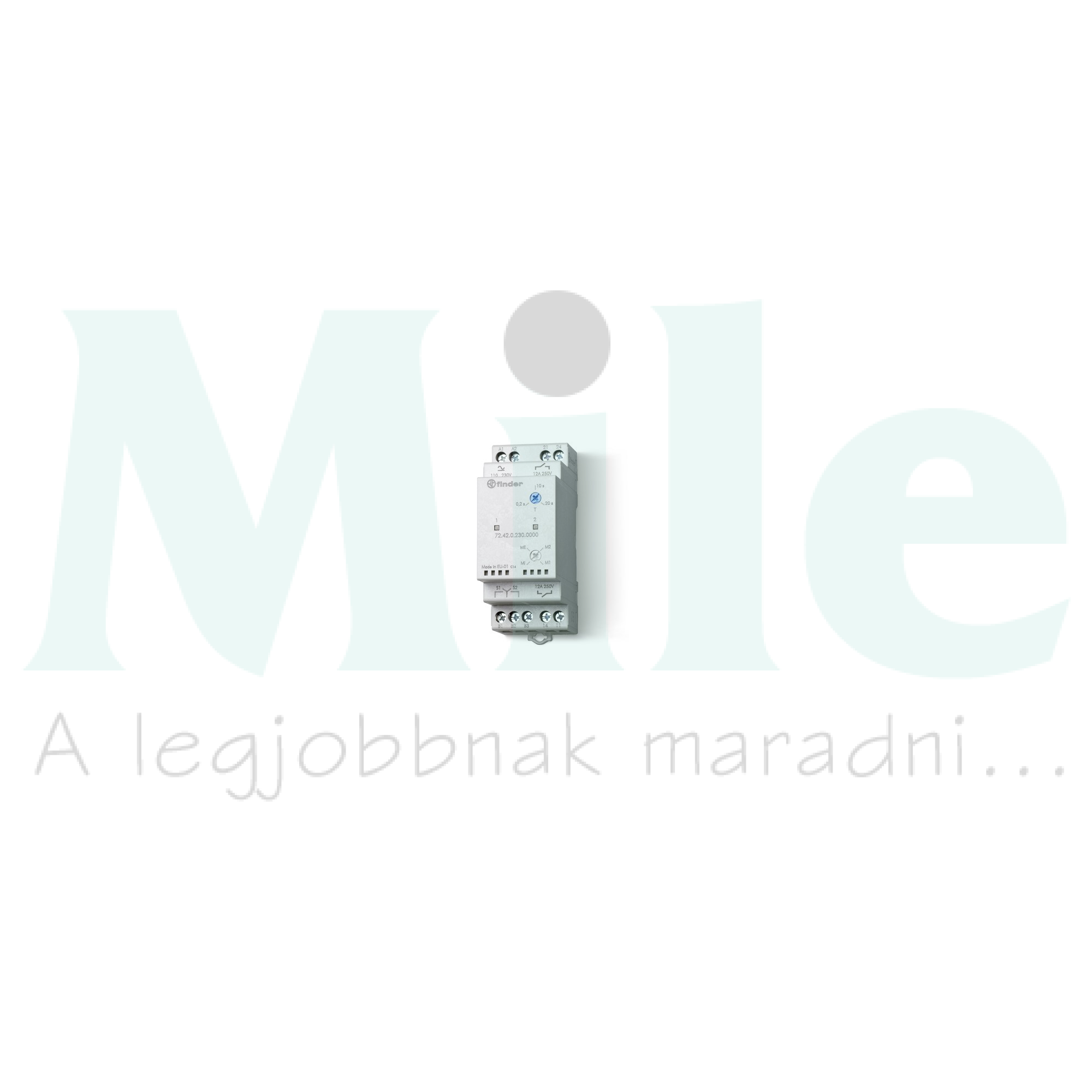 Átkapcsoló relé prioritással sorolható 2M 4funkciós12A 2ny csavaros 12A 72.42.0.024.0000 FINDER