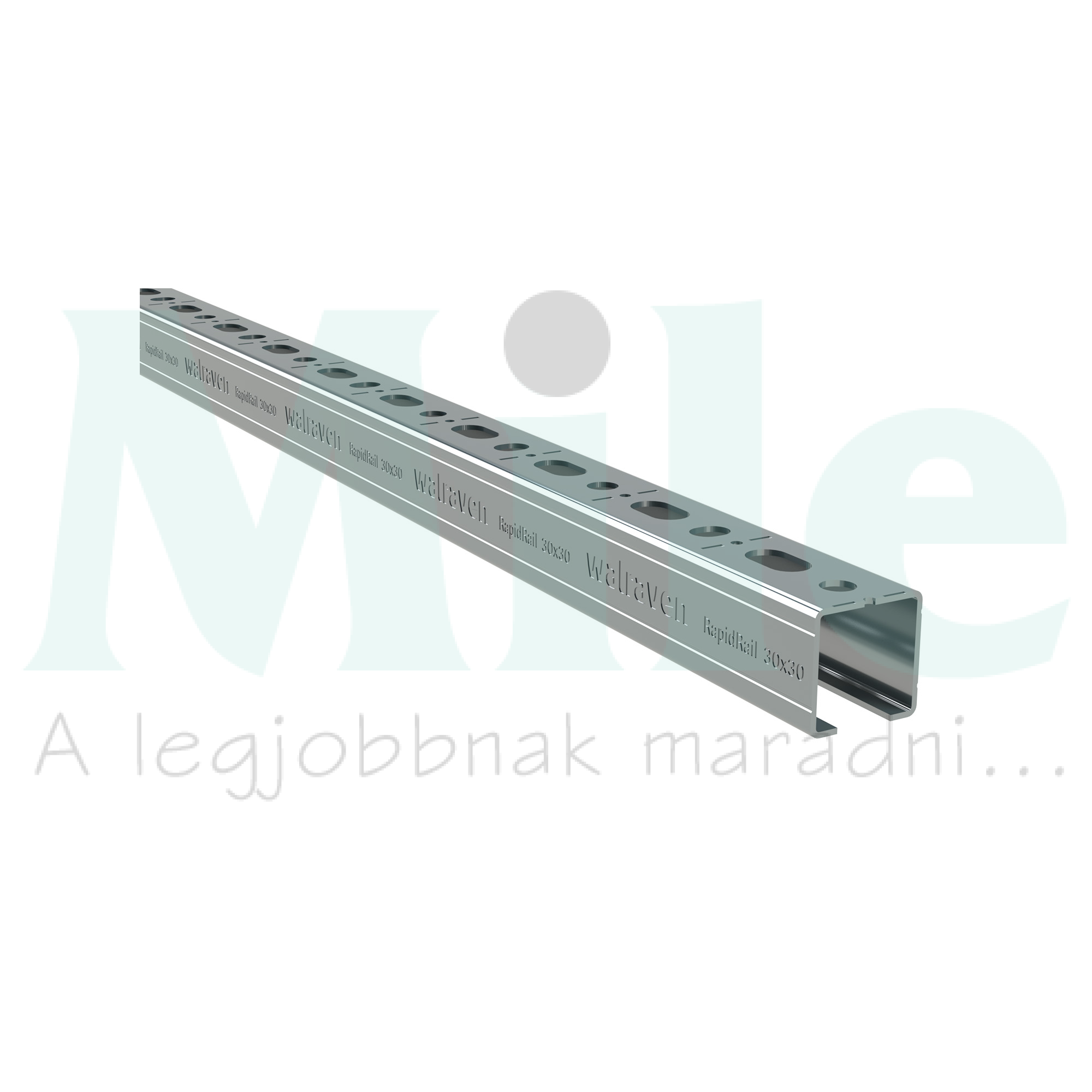 Profilsín perforált 2m C-profil 27mm x 18mm x szalaghorganyzott acél RapidRail WALRAVEN