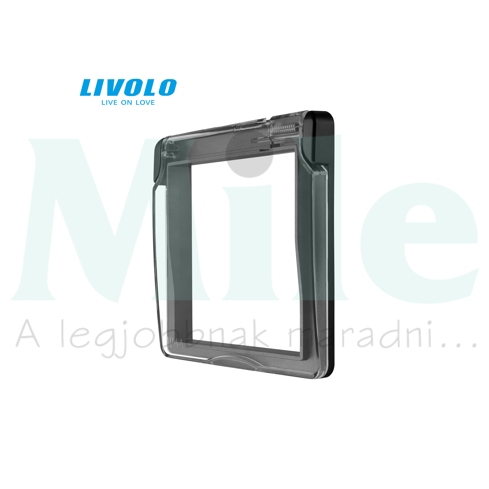 C7 csapófedél 162 dugaljhoz 58x58mm fekete  C71WFB LIVOLO