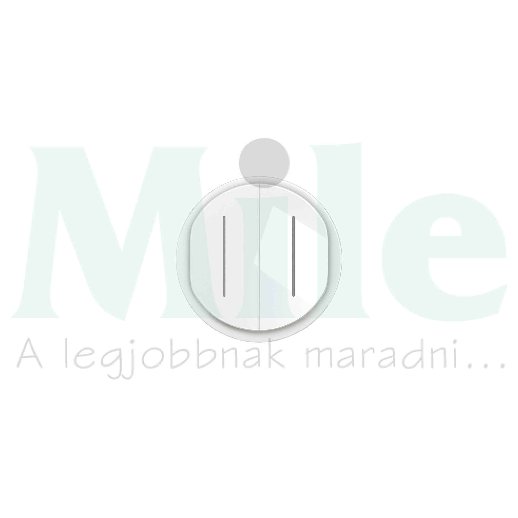 Céliane kettős mellső fényjelzős billentyű, burkolat, fehér