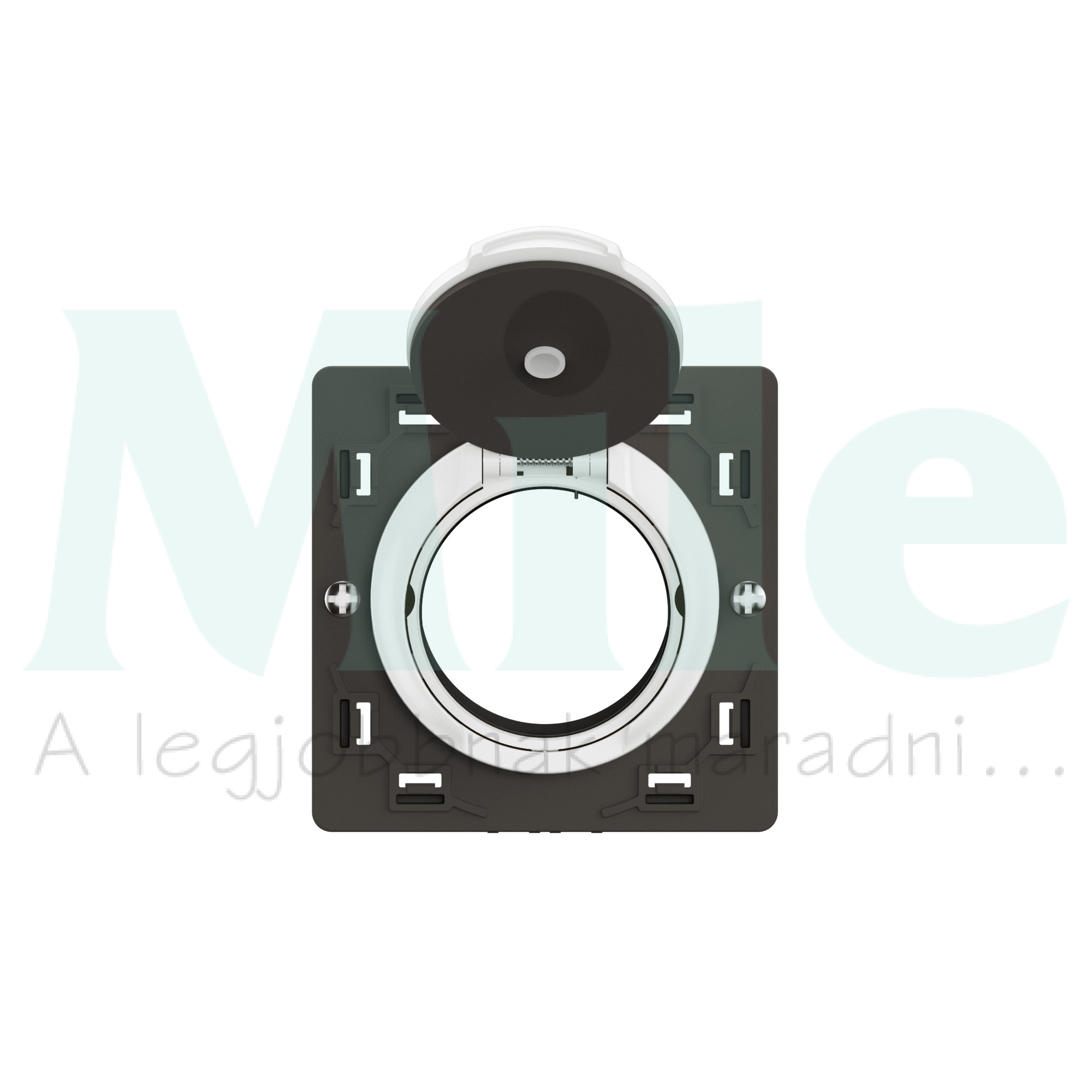 Céliane központi porszívó csatlakozó speciális elektromos csatlakozással, kerettel szállítva, fehér