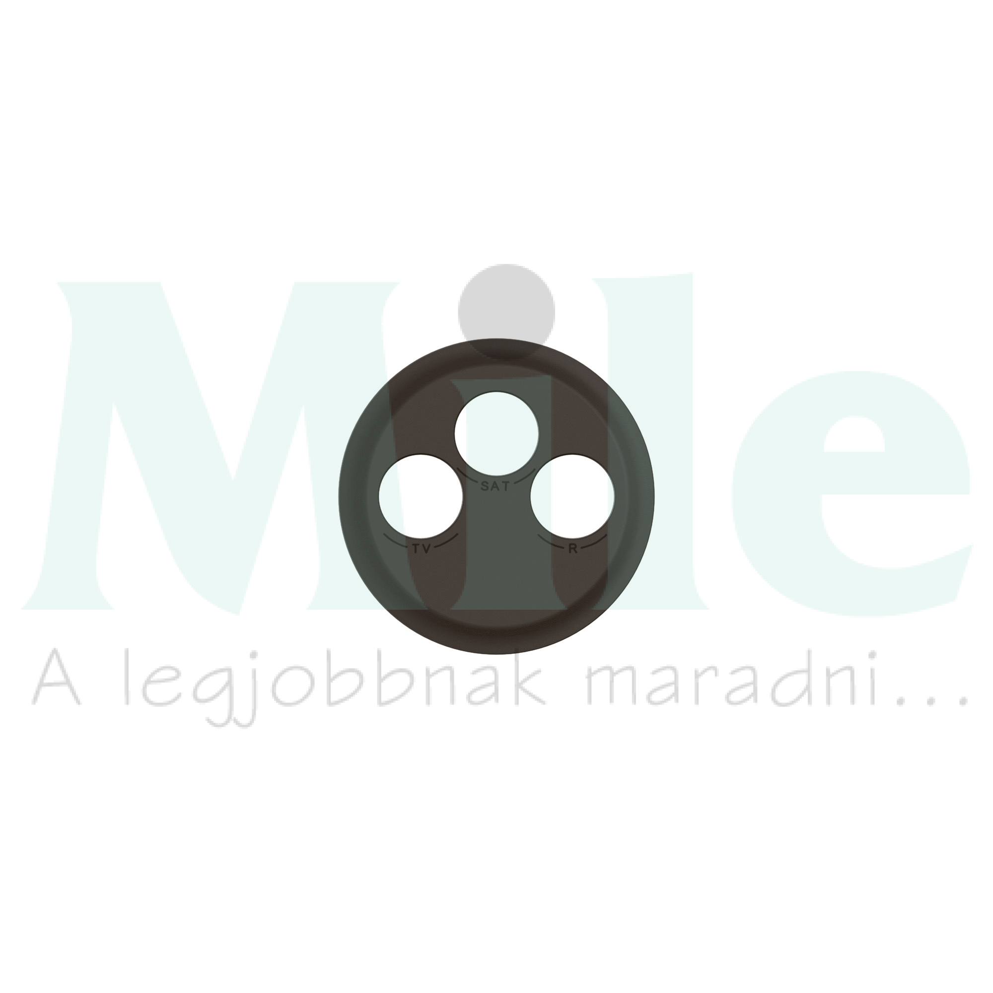 Céliane TV-RD-SAT (DAB+) csatlakozóajzat burkolat, fekete