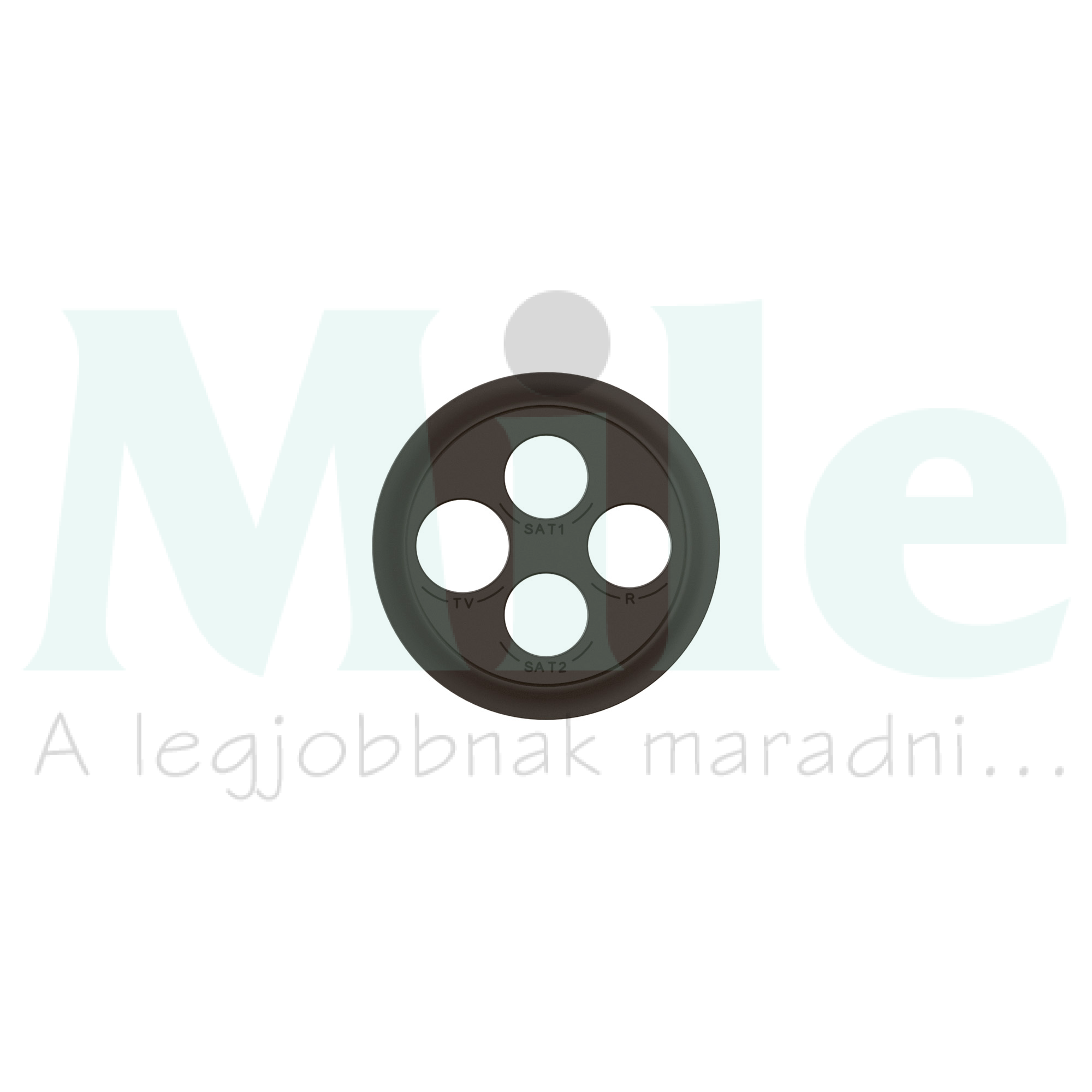 Céliane TV-RD-SAT-SAT csatlakozóaljzat burkolat, fekete