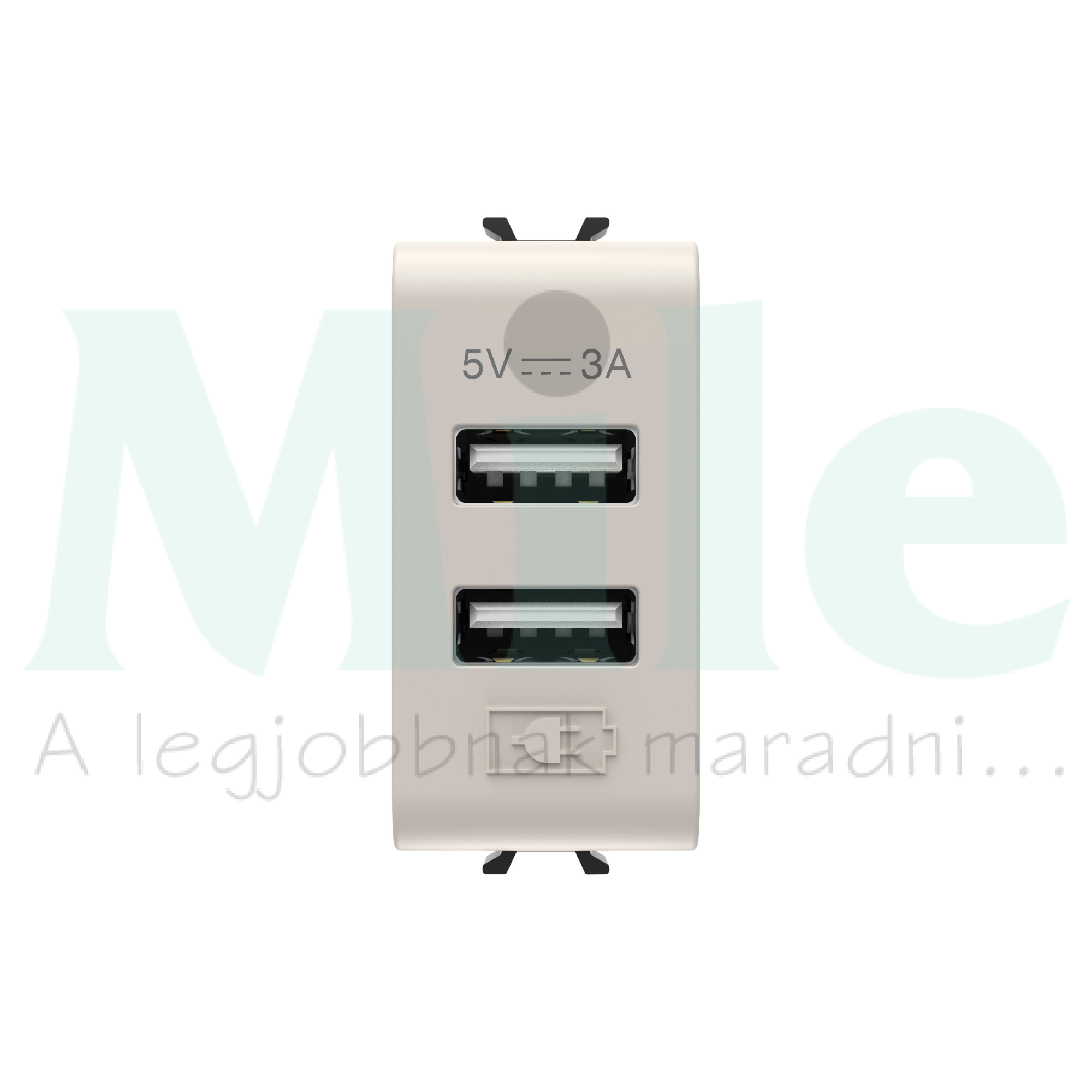 ChoruSmart USB töltőaljzat A+A-típ. 1M 2-ki 3000mA/ 5V modultartó bézs GEWISS