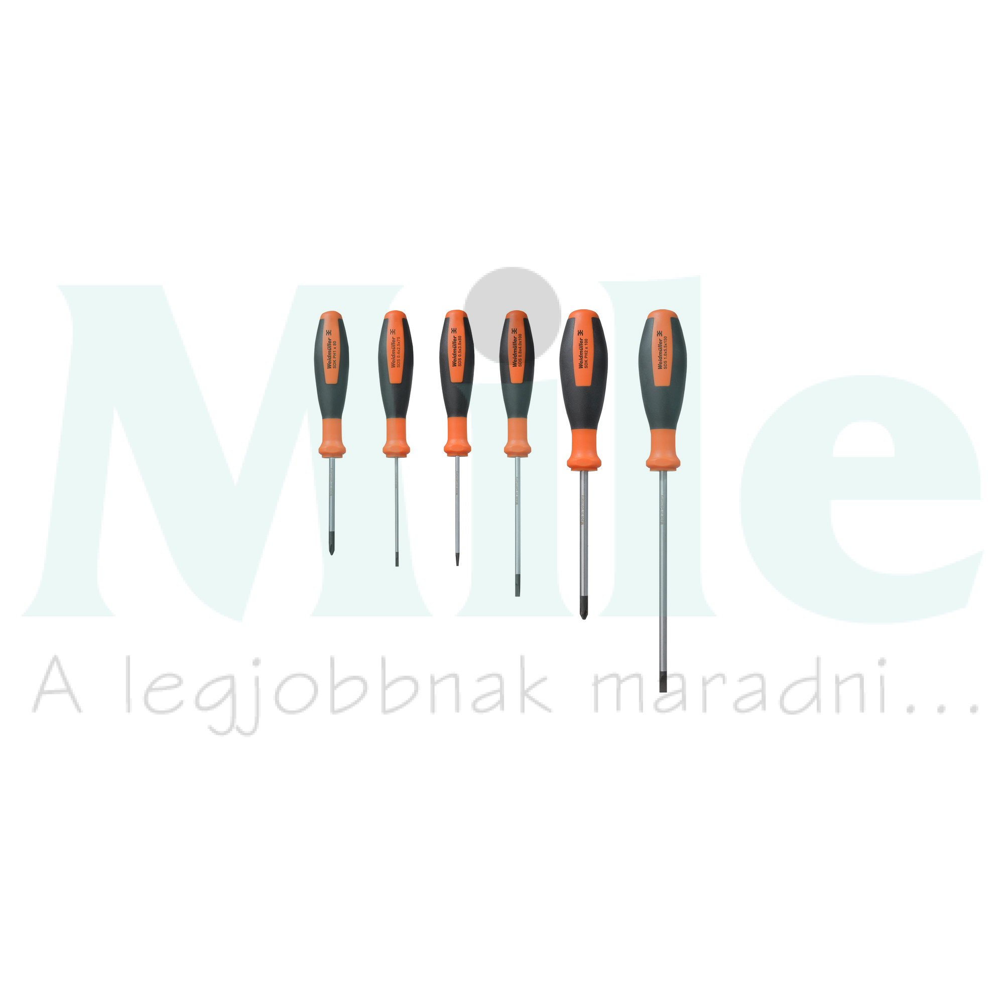 Csavarhúzó készlet 4xlapos/PH1/PH2 fekete-narancs 6-darabos SD SET S2.5-5.5/PH1/2 Weidmüller