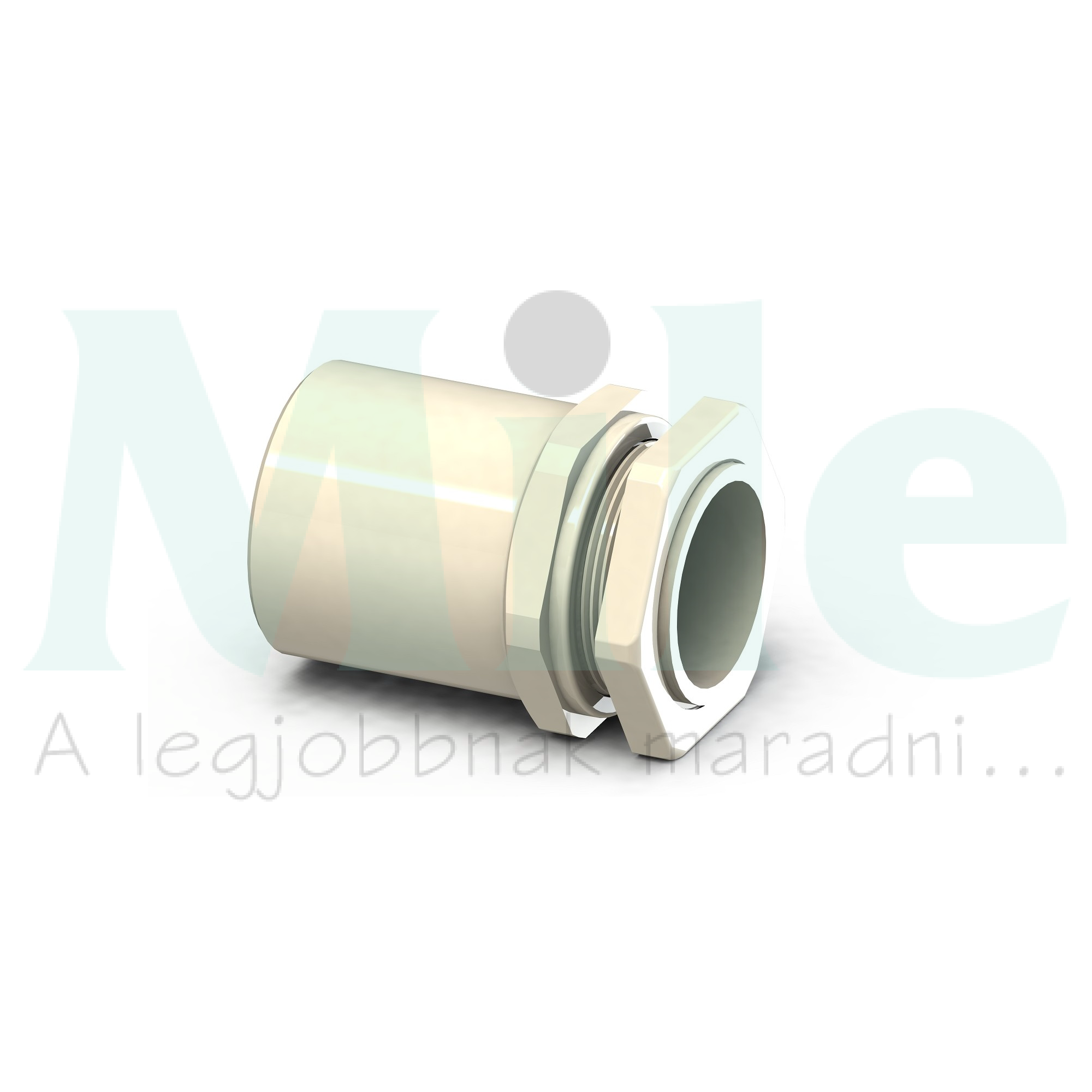 Csőadapter MŰ-I 36 védőcső/M40anya műanyag szürke AM Csatári Plast