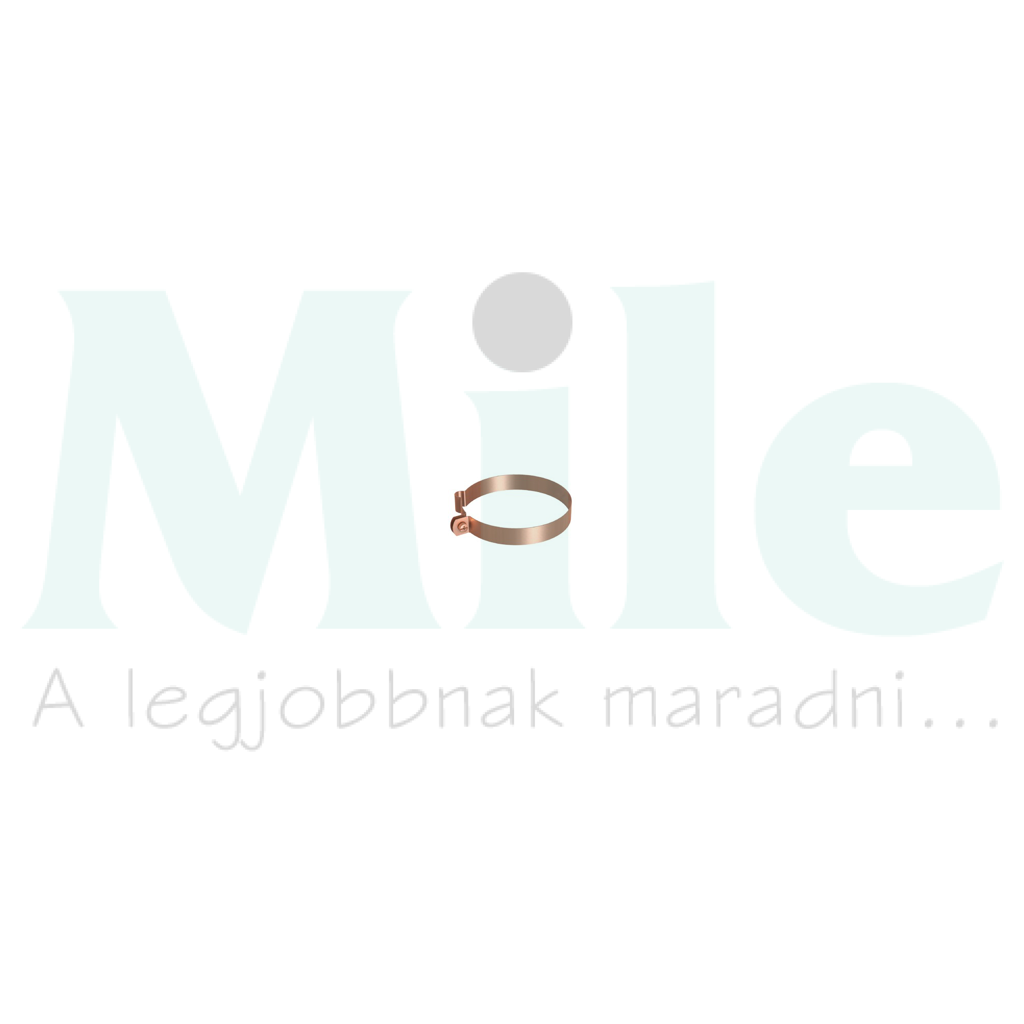 Csőbilincs bordával kezeletlen réz 100mm J.PRÖPSTER