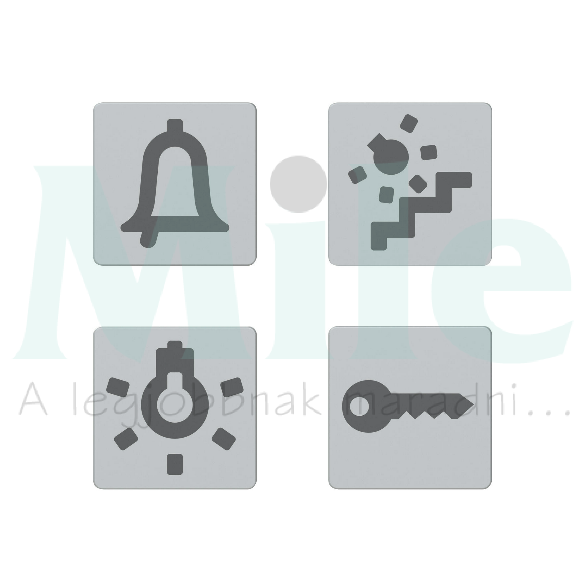 Dahlia piktogram készlet csengő lépcsőház kulcs világítás  GEWISS