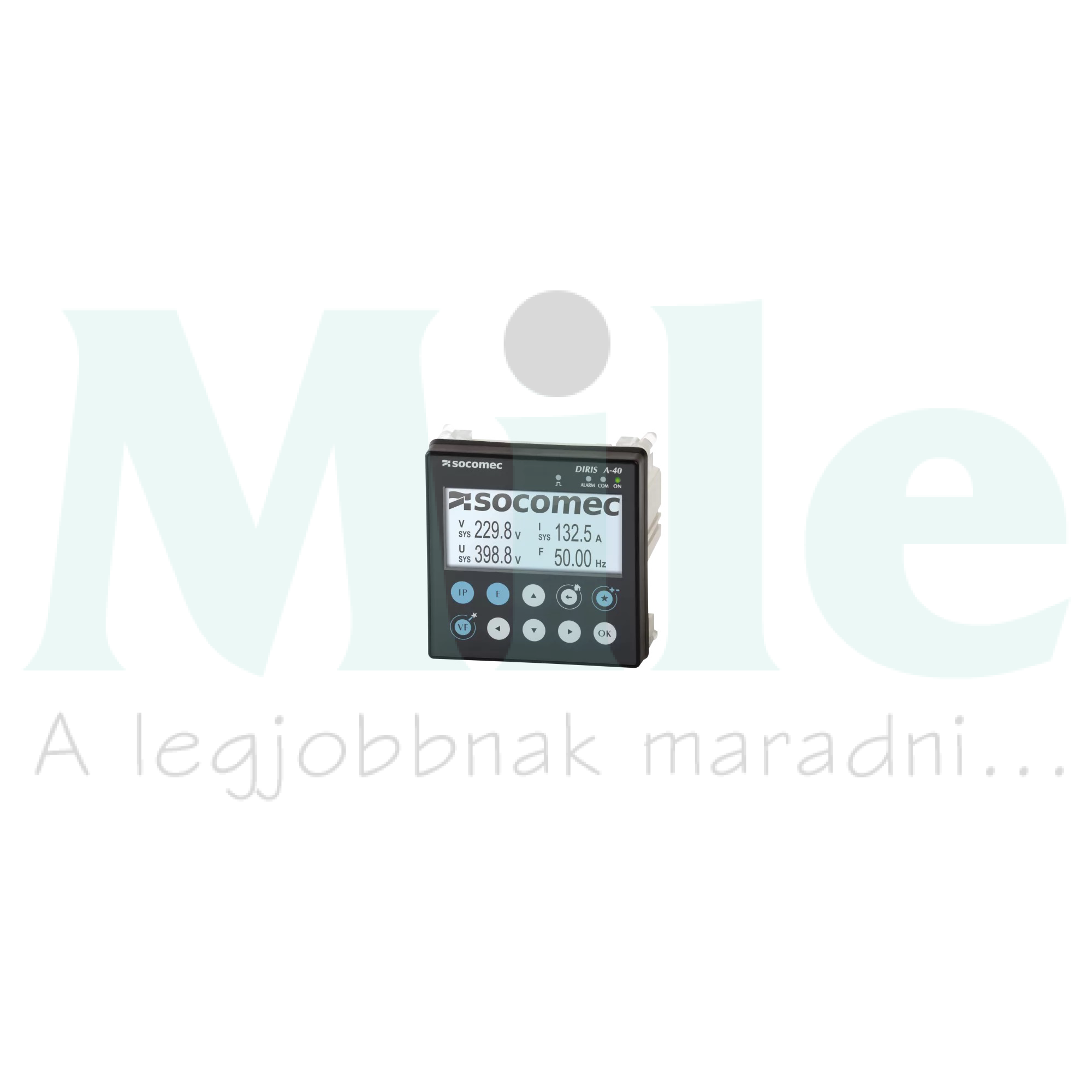 Multifunkciós mérőműszer 96x96mm LCD Ethernet Modbus 3DI/2AO  Diris A-40 SOCOMEC