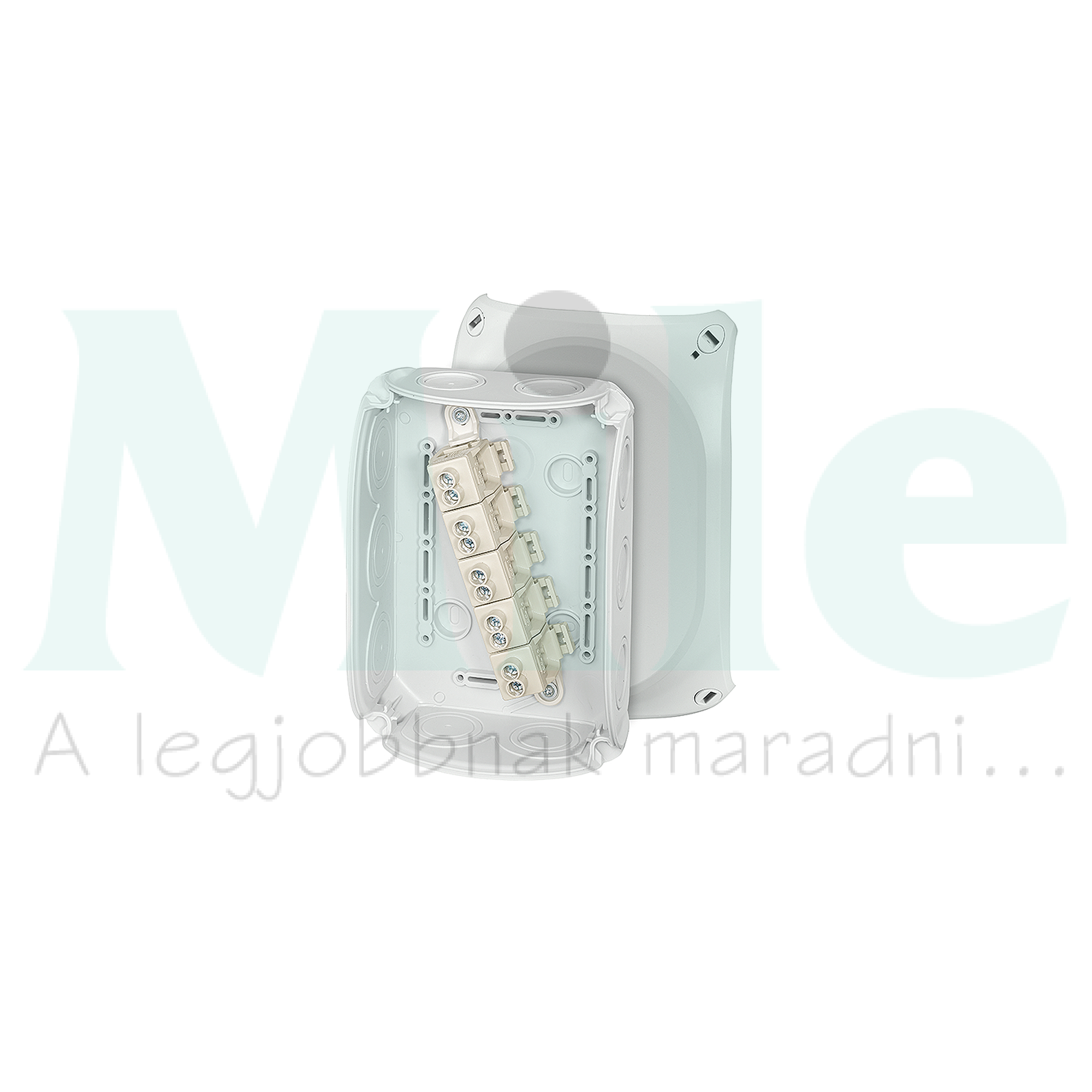 Kötődoboz 5x10mm2 falonkívüli 180mm x 130mm x 77mm szürke műanyag IP66 12 DK 1010 GZ Hensel