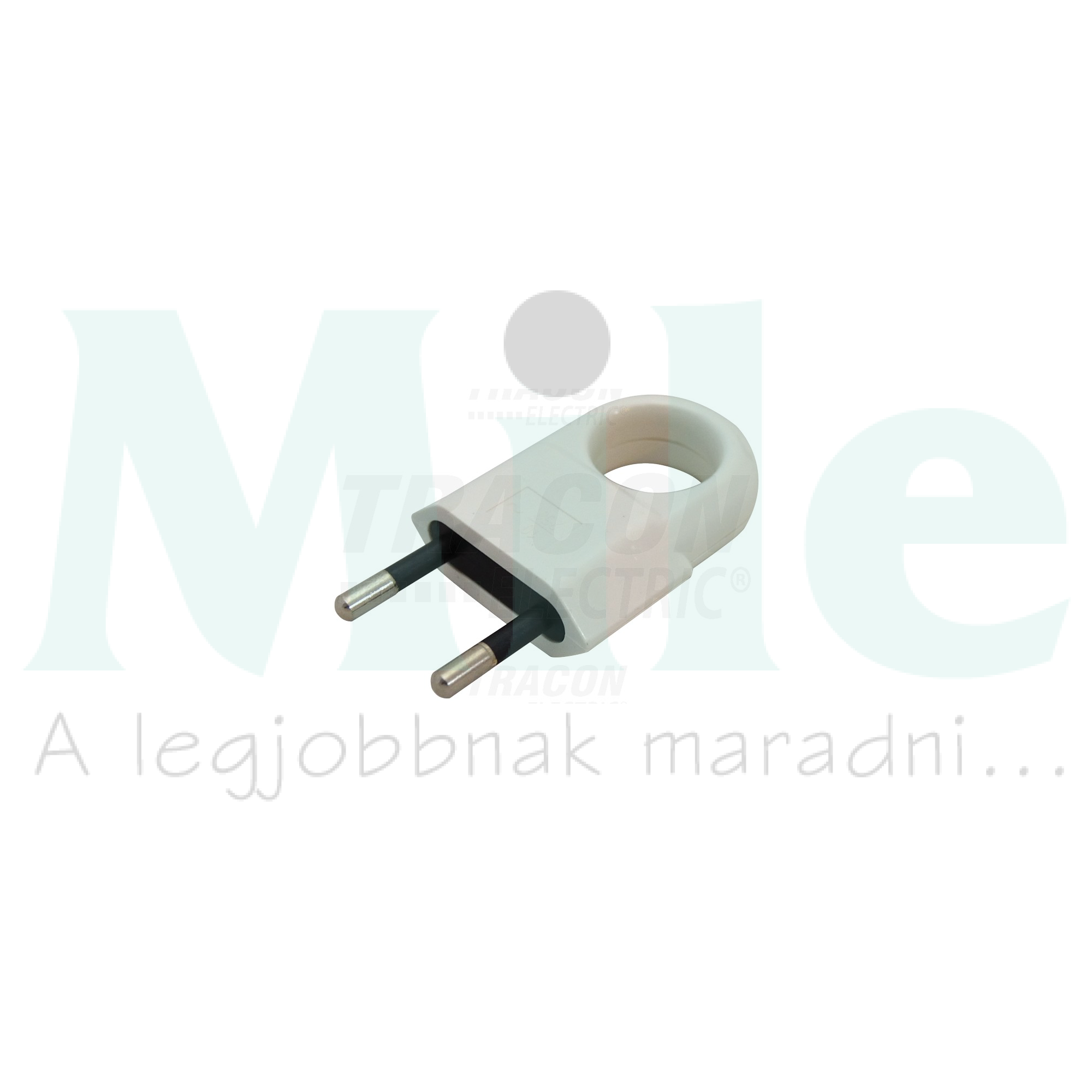 Dugvilla EURO 2P 250VAC szerelhető húzható 10A fehér kuplung TRACON