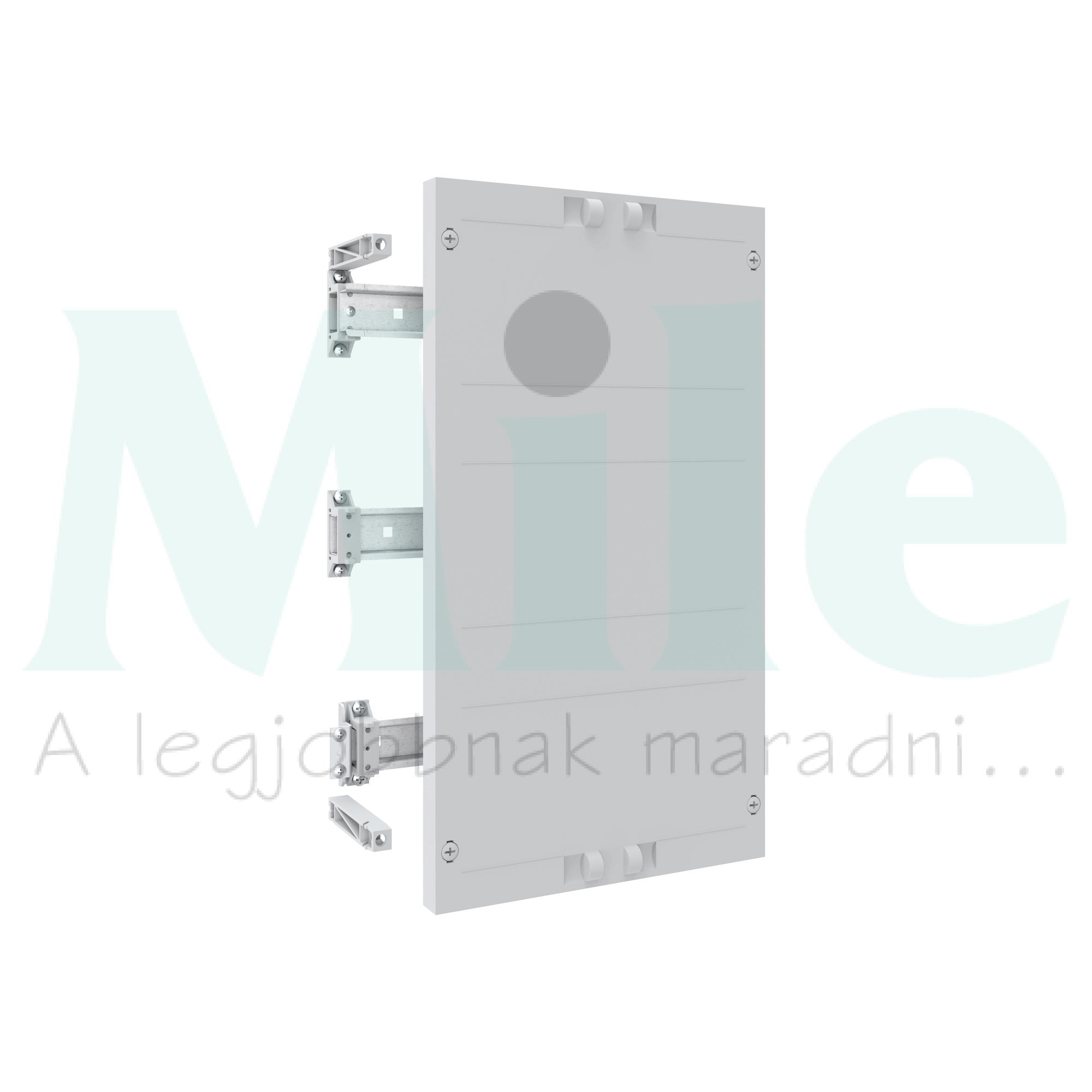 Beépítőkészlet DIN-sínnel sorkapocshoz homloklappal 450mm x 250mm Easy PrismaSeT XL Schneider