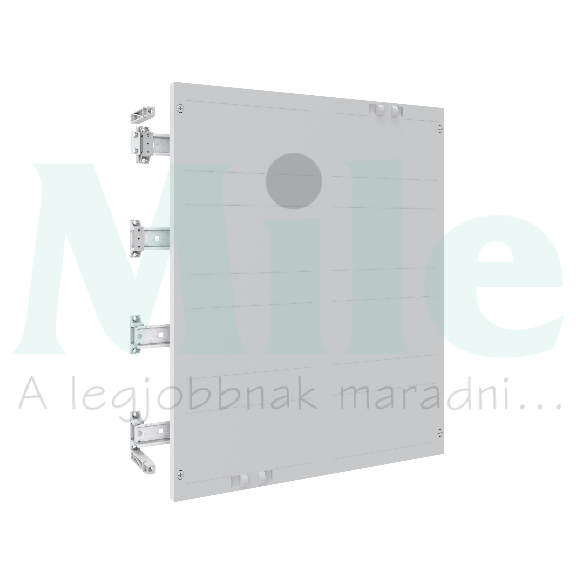 Beépítőkészlet DIN-sínnel sorkapocshoz homloklappal 600mm x 500mm Easy PrismaSeT XL Schneider