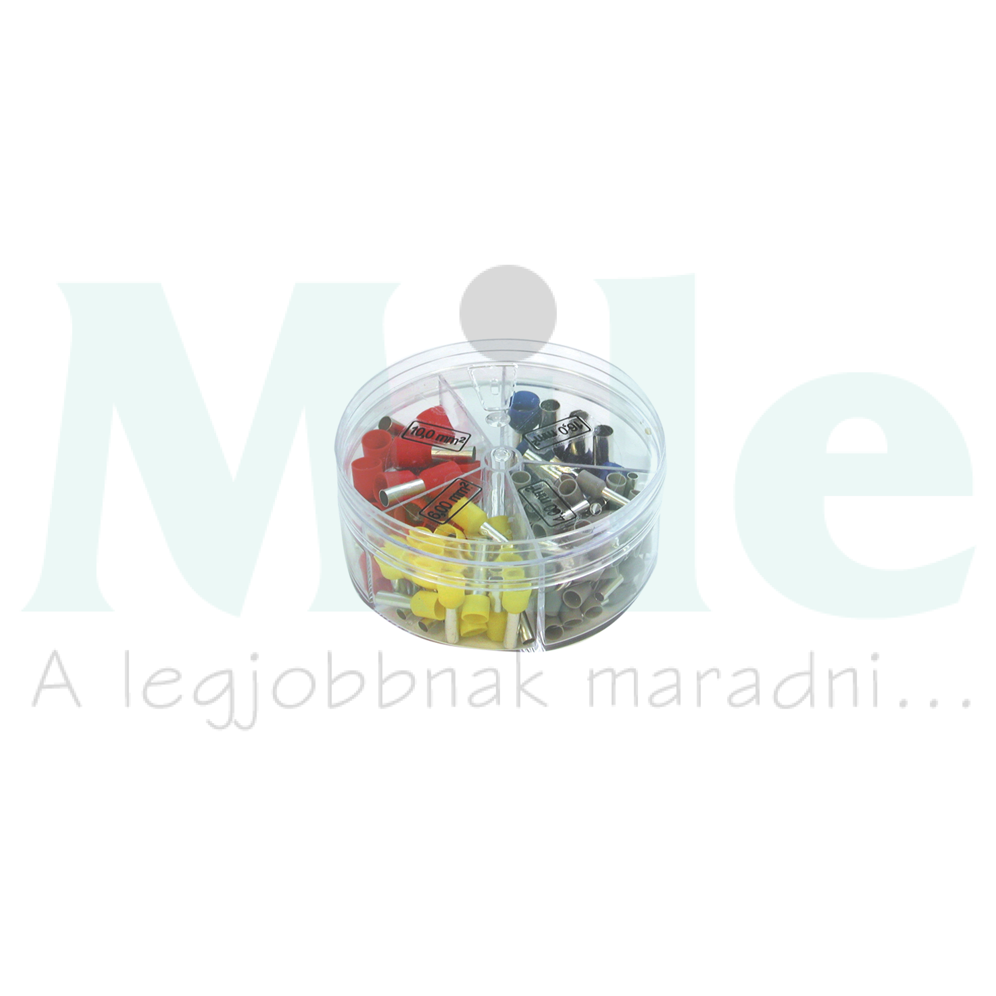 Érvéghüvely készlet szigetelt műa.dobozban 4-16mm2 - 100db DIN Haupa