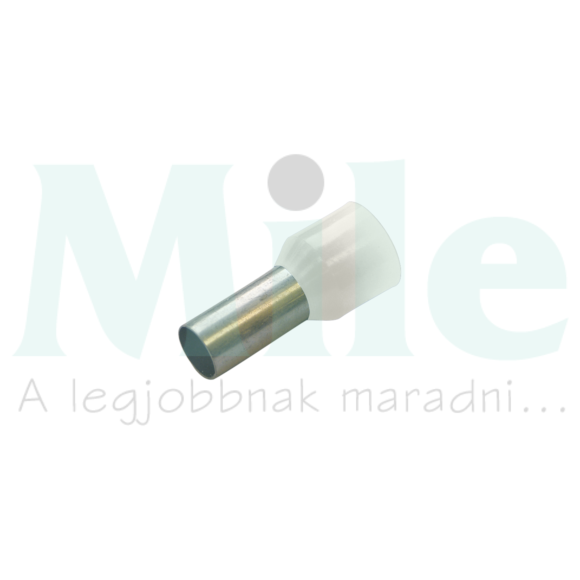 Érvéghüvely szigetelt normál 0.5mm2 8mm fehér Haupa