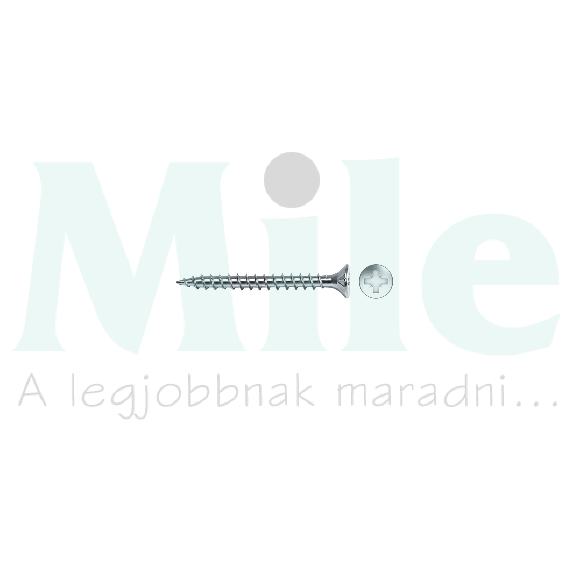 Faforgácslap csavar fehér 3mm x 30mm galván/elektrolit horganyzott acél kereszt PZ VLOX CELO