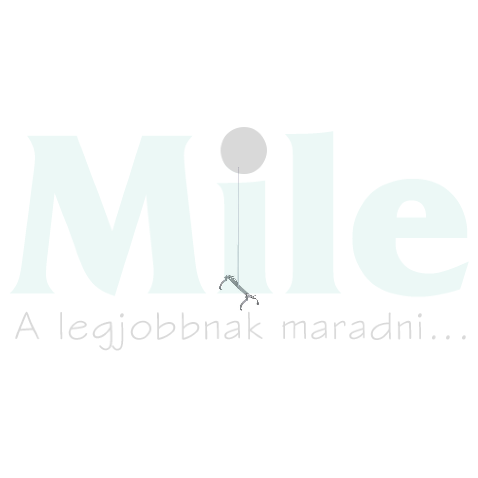 Felfogórúd-tartó kúpcserépre dupla tartóval felfogórúd nélkül nemesacél V2A J.PRÖPSTER