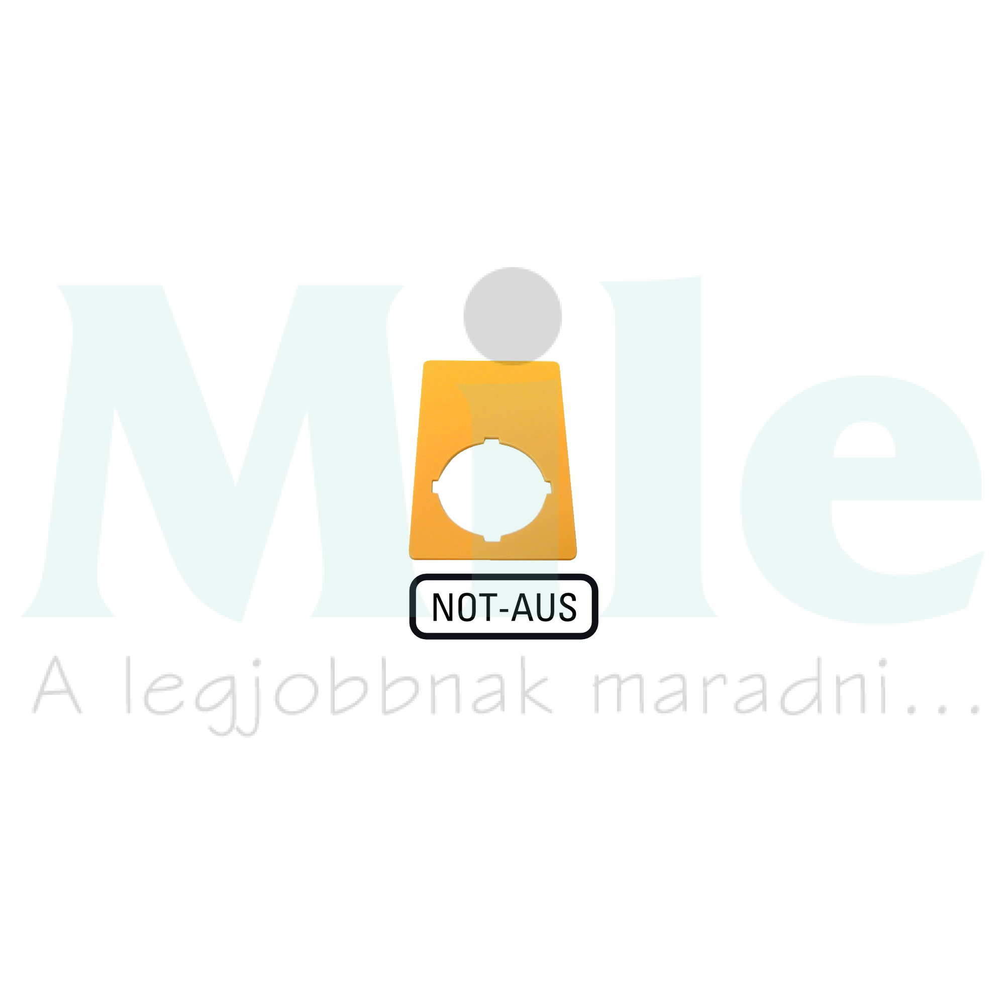 Felirati tábla vészgombhoz sárga négyszögletes-forma 33mm-sz 50mm-ma M22-XZK-D99 EATON