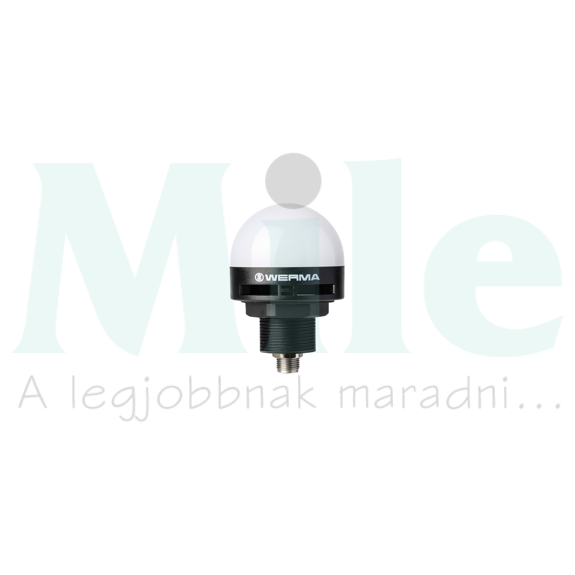 Fény+hangjelző folyt/villogó RGB d55x82mm d:M30 M12-dugó 10-30V DC fehér 85dB LED IP65 MC55 WERMA