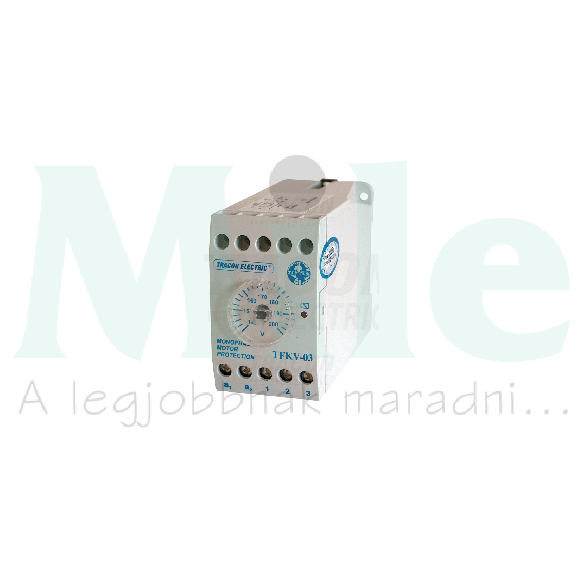 Feszültségfigyelő relé 1F motorhoz /kiesés/csökkenés 5A/230V 140-240V 1v TRACON