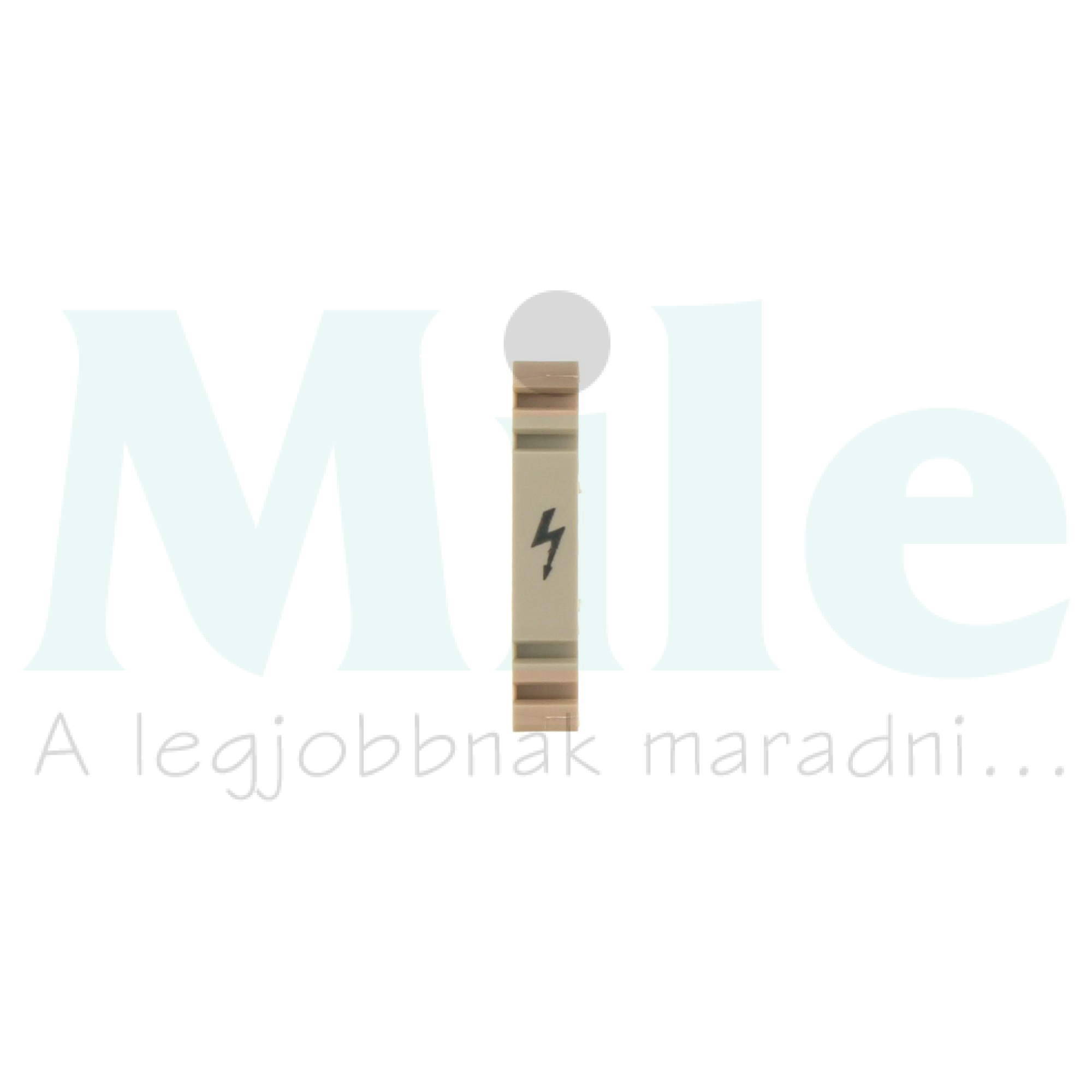 Figyelmeztető fedél villámjel, bézs/fekete, szélesség: 5mm fedél, burkolat EA 1/B BG CONTA-CLIP