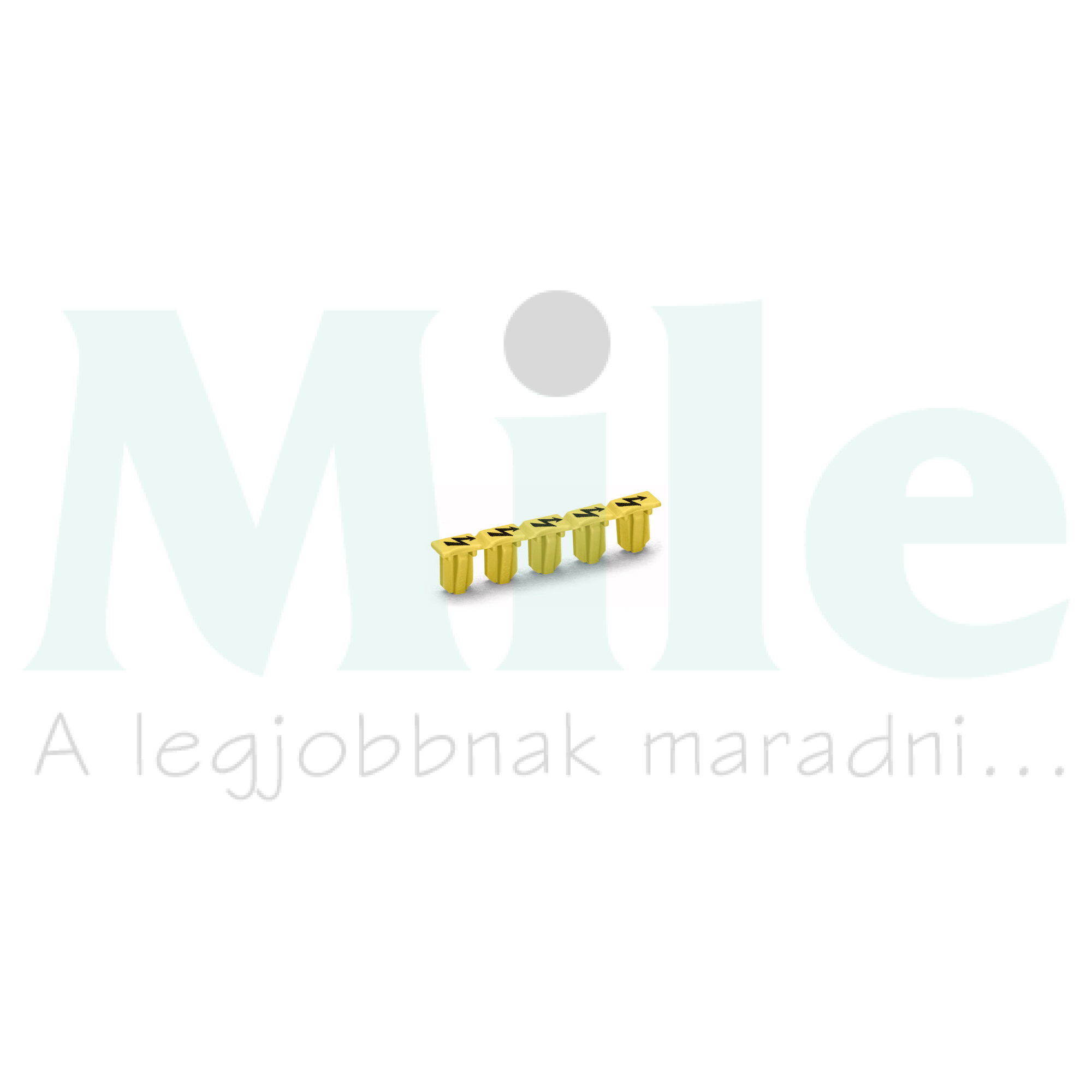 Figyelmeztető fedél villámjel, sárga/fekete, 5 kapocshoz fedél, burkolat WAGO