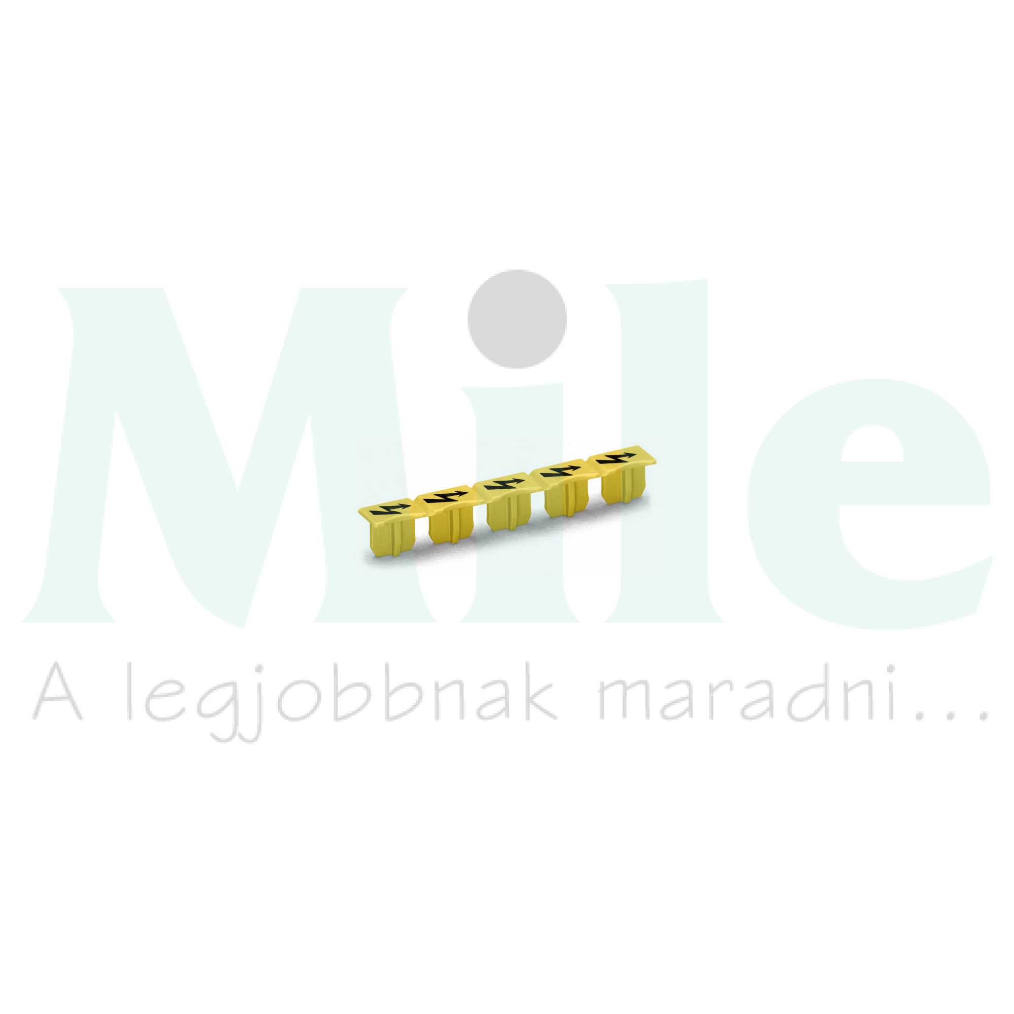 Figyelmeztető fedél villámjel, sárga/fekete, 5 kapocshoz fedél, burkolat WAGO