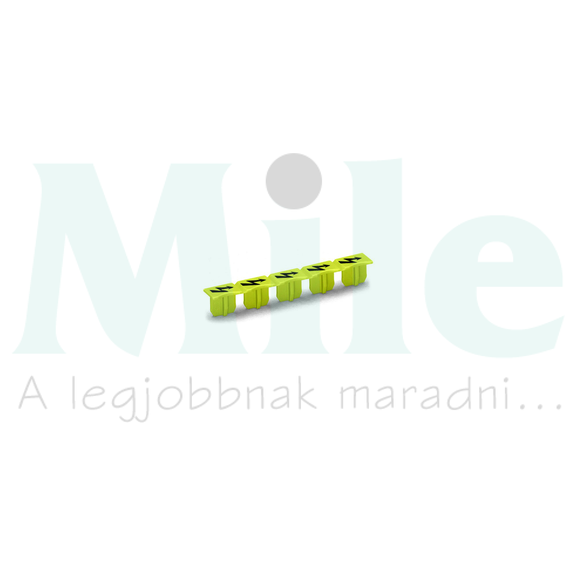 Figyelmeztető fedél villámjel, sárga/fekete, 5 kapocshoz fedél, burkolat WAGO