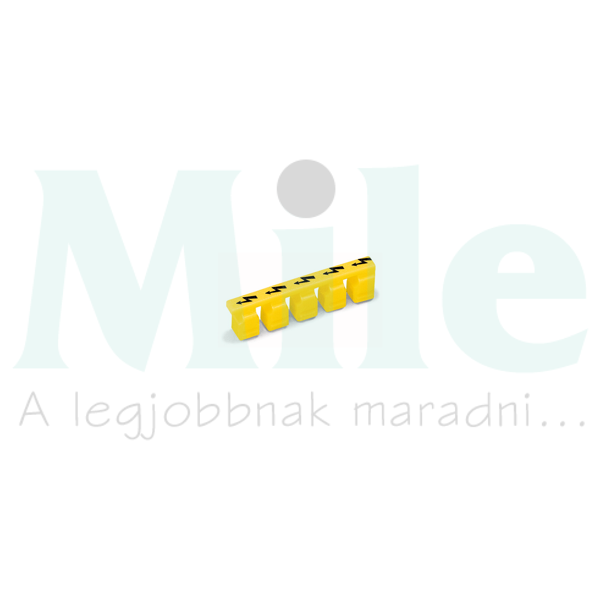 Figyelmeztető fedél villámjel, sárga/fekete, 5 kapocshoz fedél, burkolat WAGO