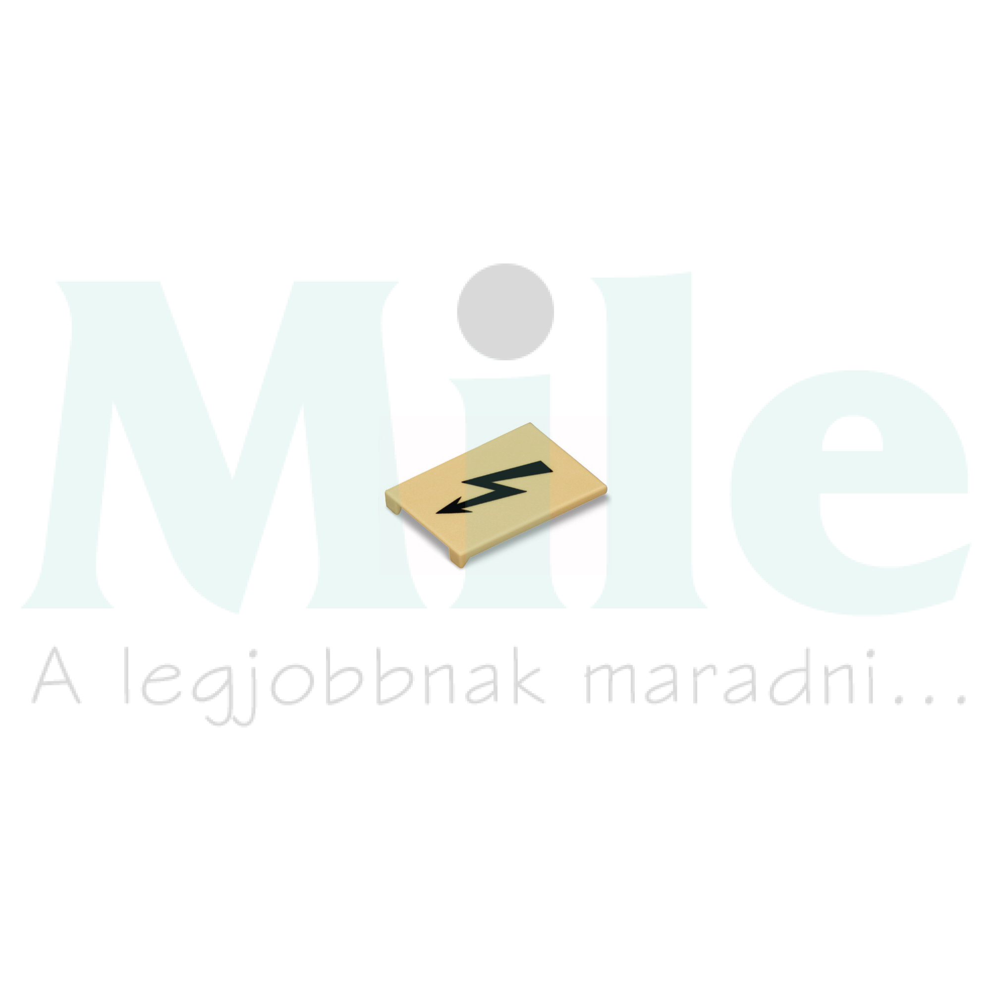 Figyelmeztető fedél villámjel, sárga/fekete fedél, burkolat WAGO