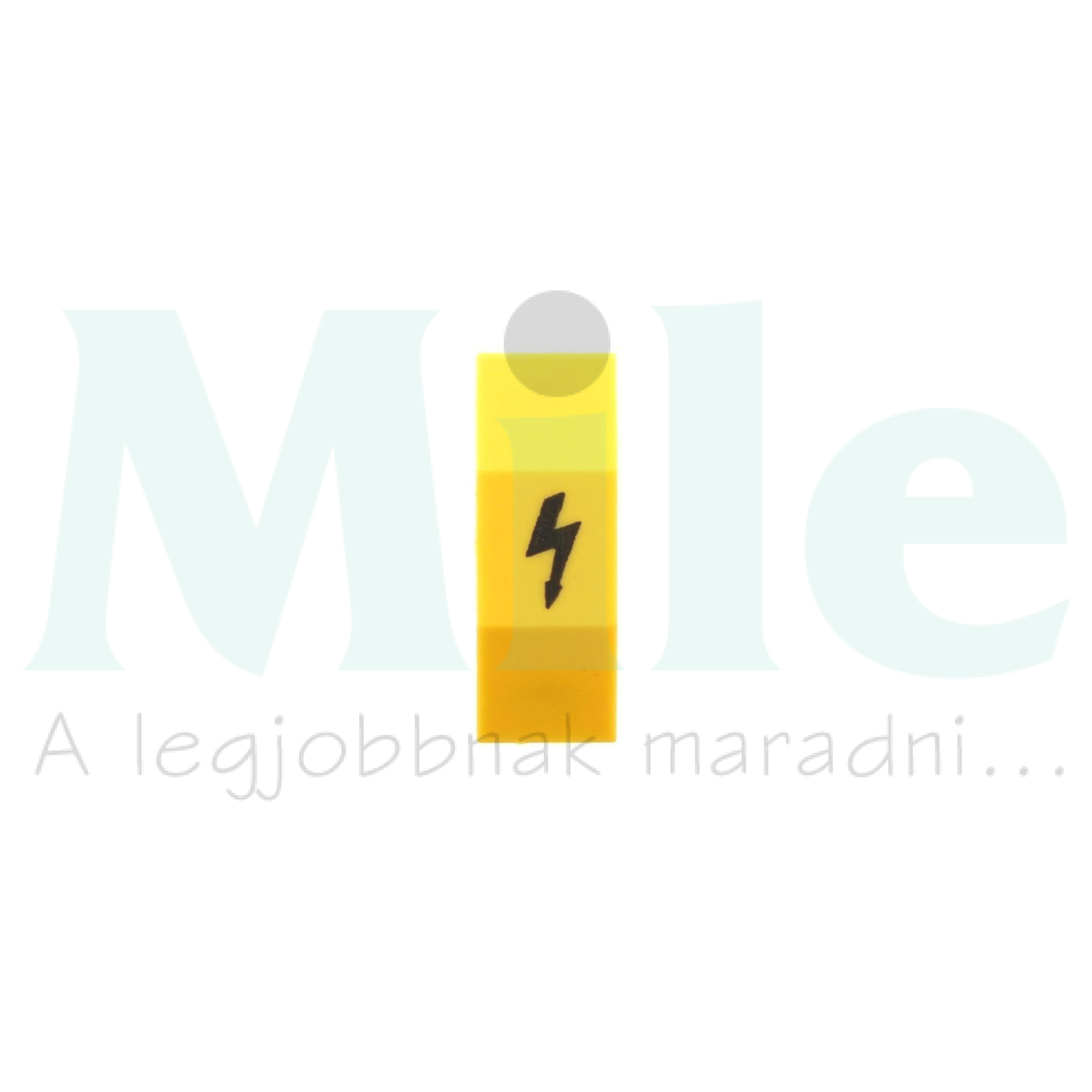 Figyelmeztető fedél villámjel, sárga/fekete, szélesség: 12mm AD 1/12/B YE CONTA-CLIP