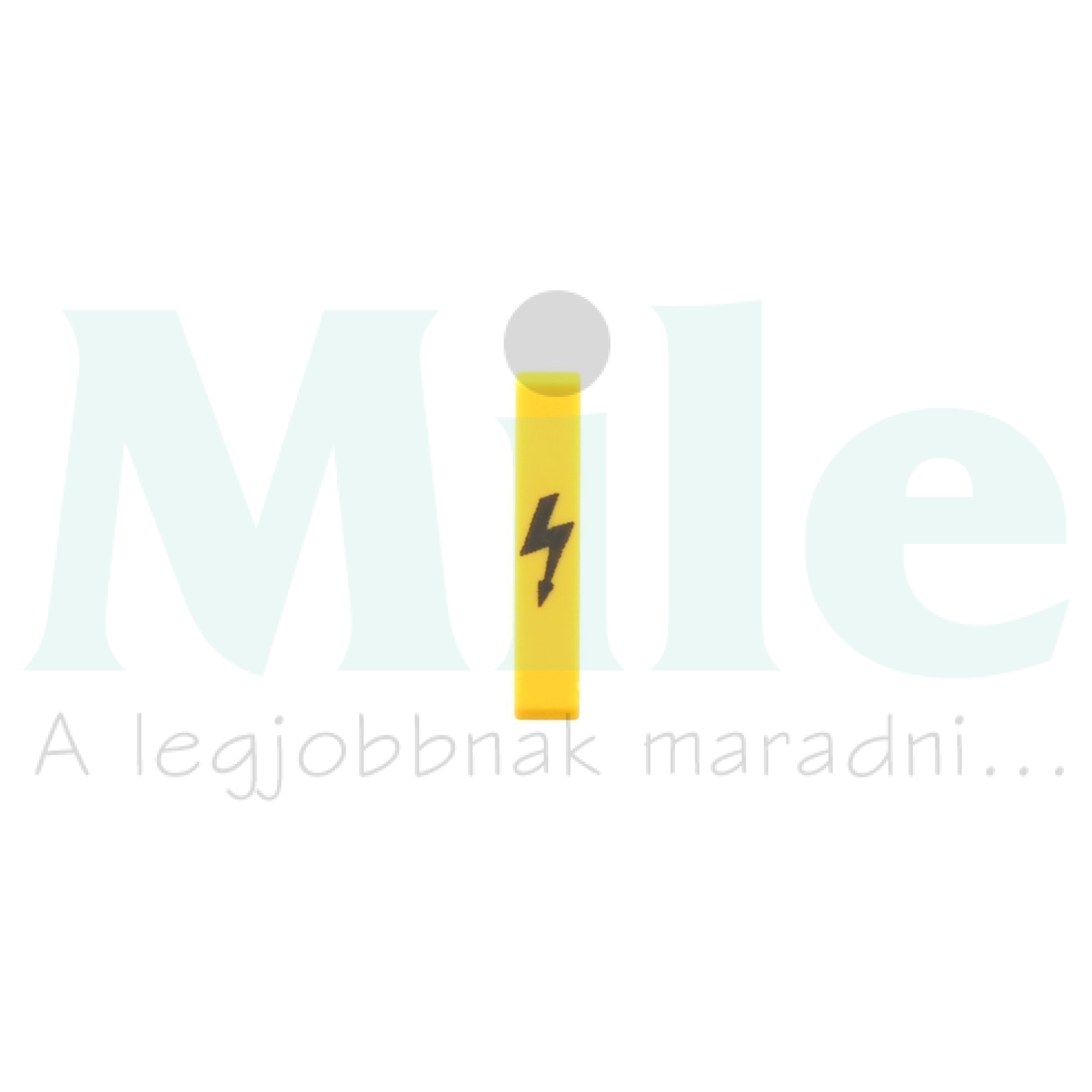 Figyelmeztető fedél villámjel, sárga/fekete, szélesség: 5mm AD 1/5/B YE CONTA-CLIP