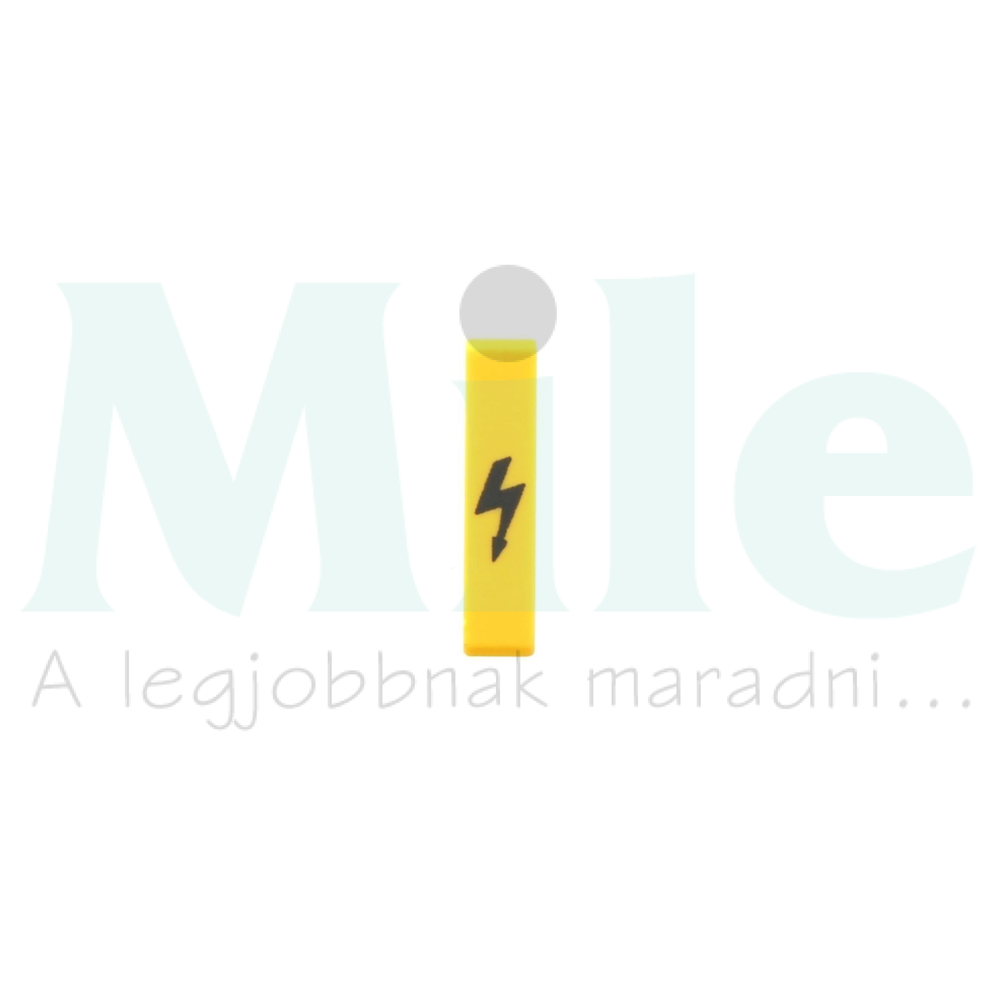 Figyelmeztető fedél villámjel, sárga/fekete, szélesség: 6mm AD 1/6/B YE CONTA-CLIP