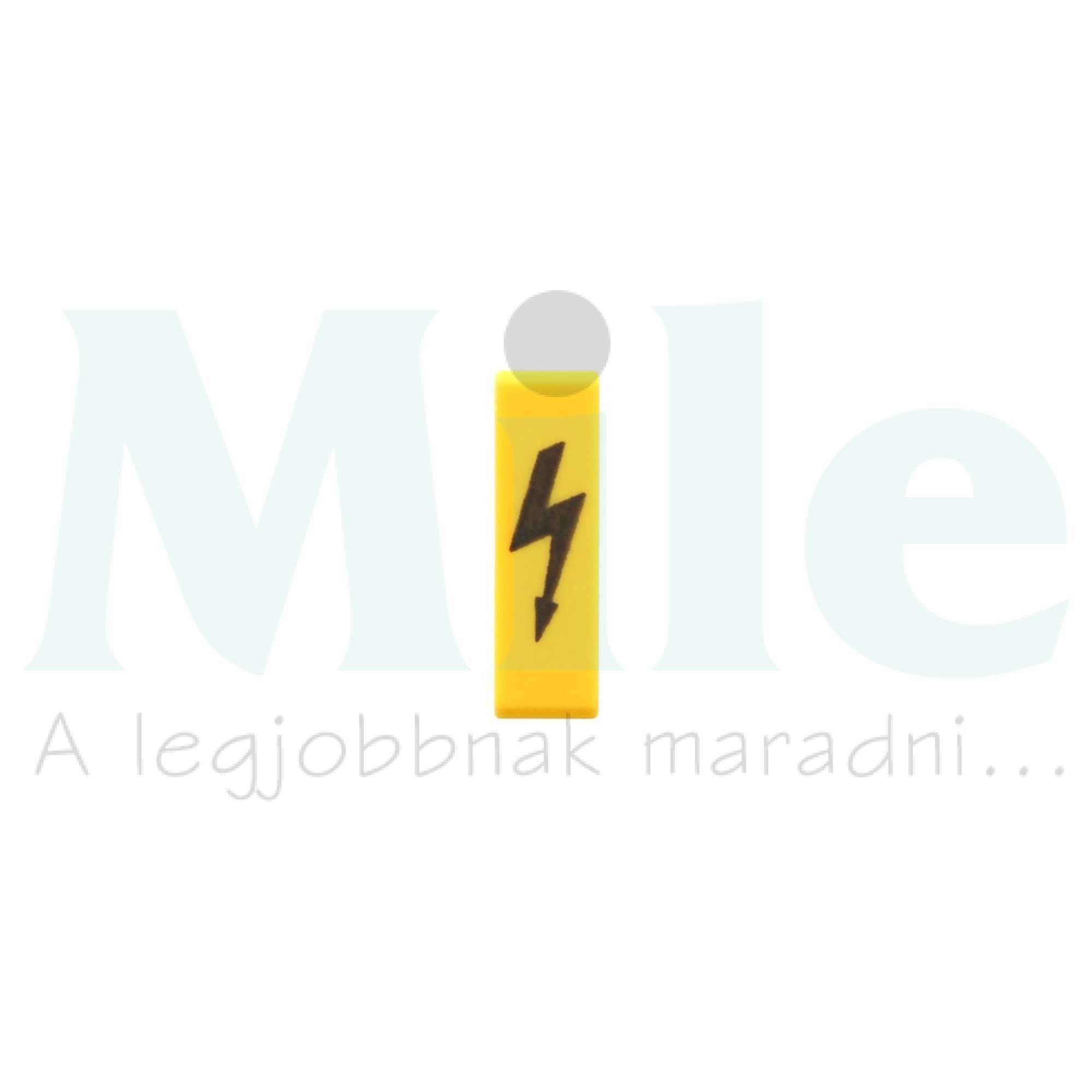 Figyelmeztető fedél villámjel, sárga/fekete, szélesség: 8mm AD 1/8/B YE CONTA-CLIP