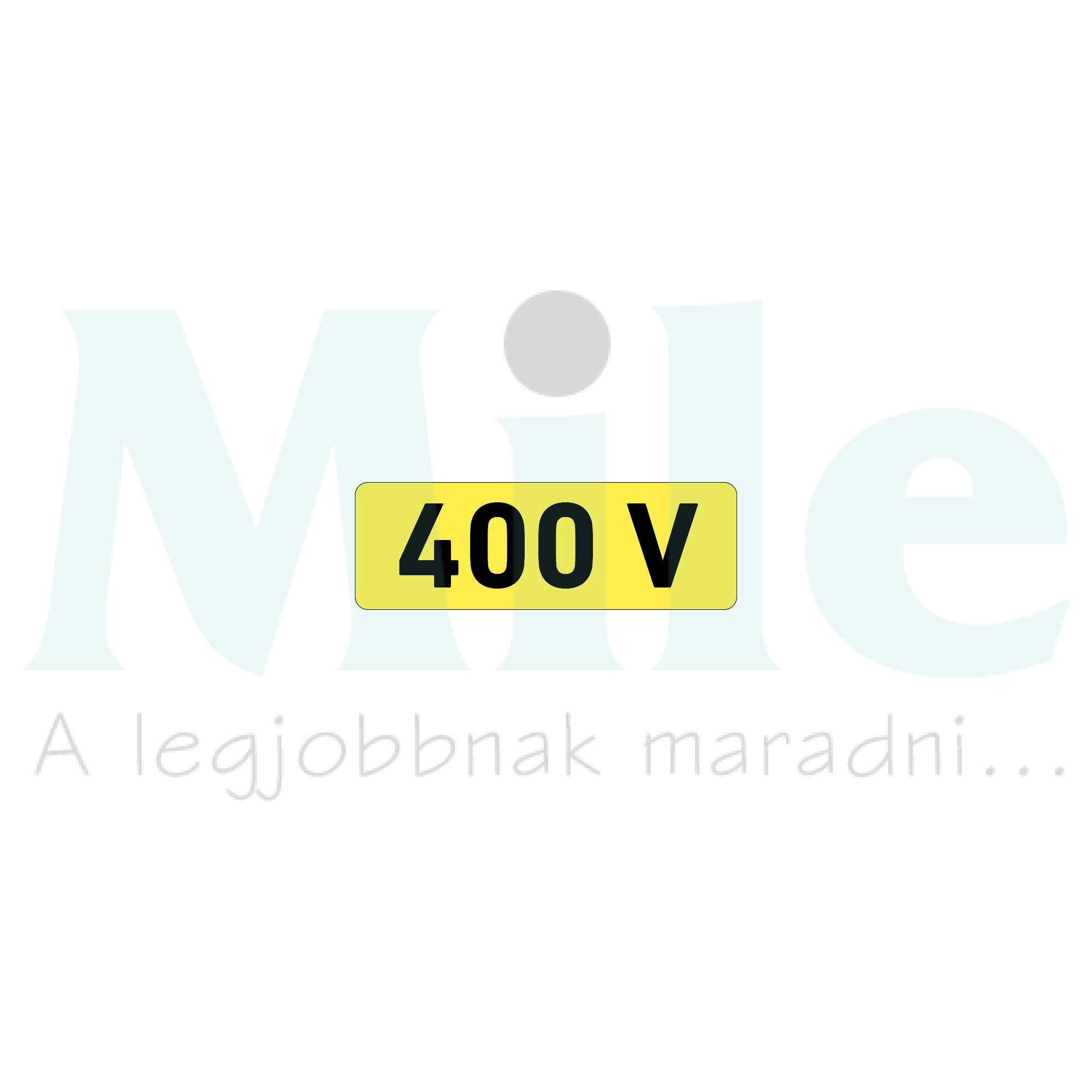 Figyelmeztető matrica 400 V (20db) vinil öntapadós sárga 60x20mm műanyag Agárdi Filmnyomó