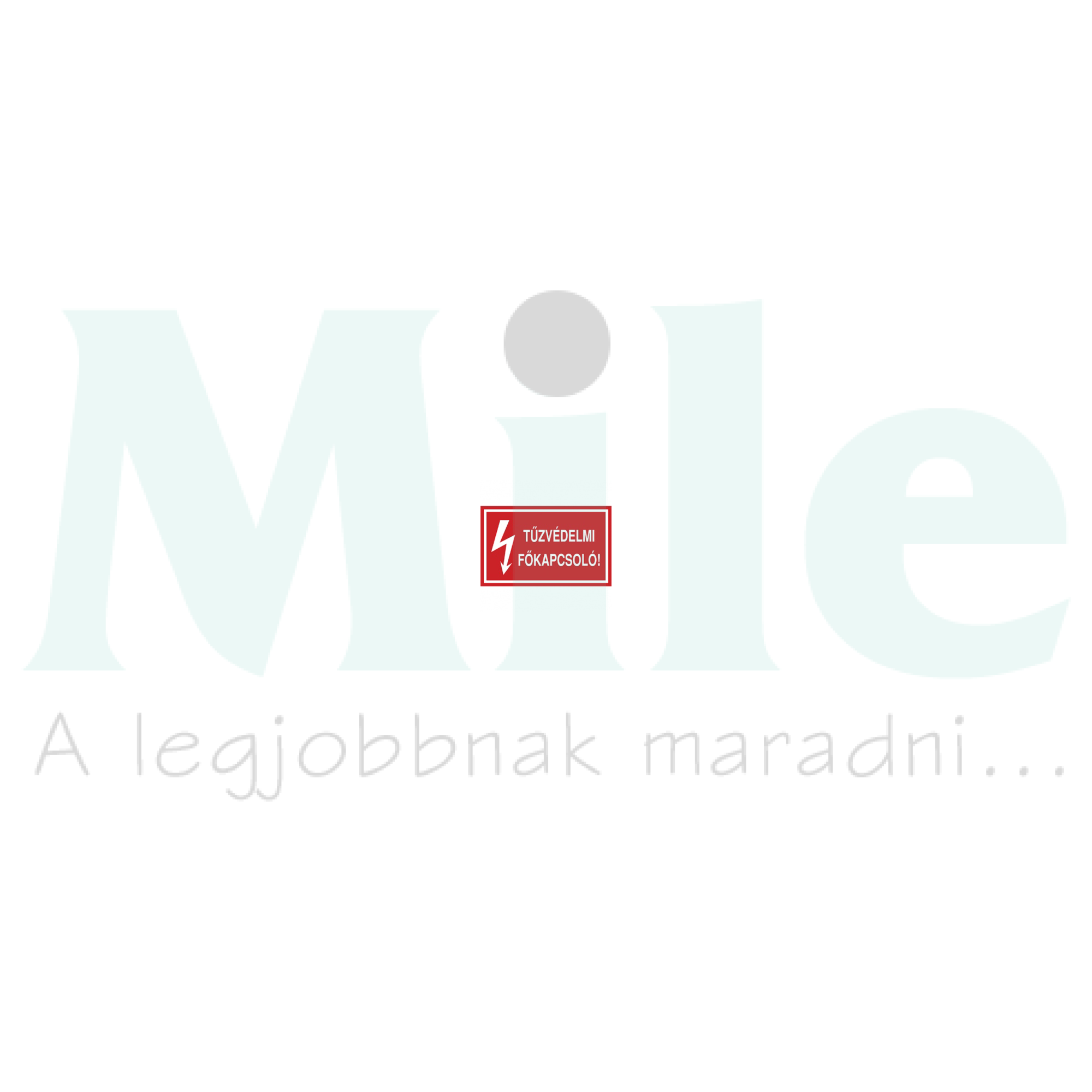 Figyelmeztető matrica TŰZVÉDELMI FŐKAPCSOLÓ! vinil öntapadós piros 100mmx 60mmx Agárdi Filmnyomó 4db/ív