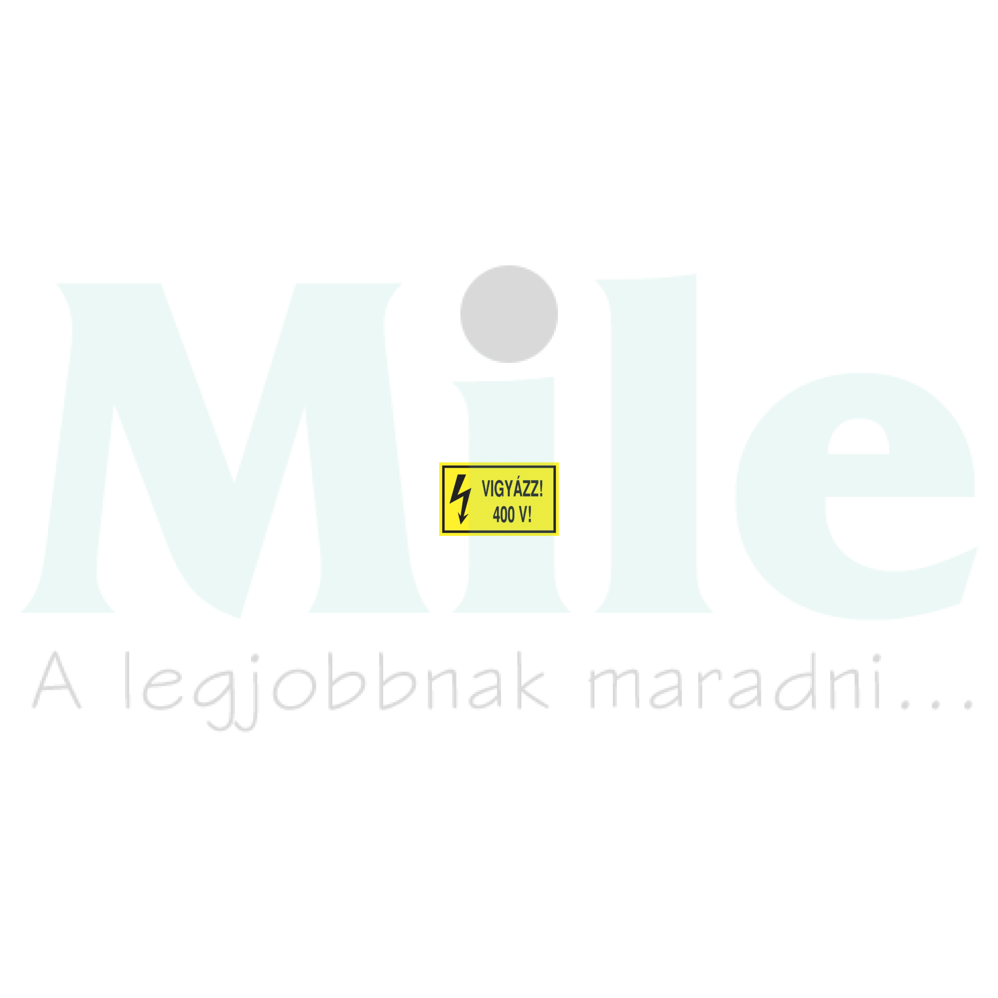 Figyelmeztető matrica VIGYÁZZ! 400 V! vinil öntapadós sárga 100mm x 60mm x Agárdi Filmnyomó