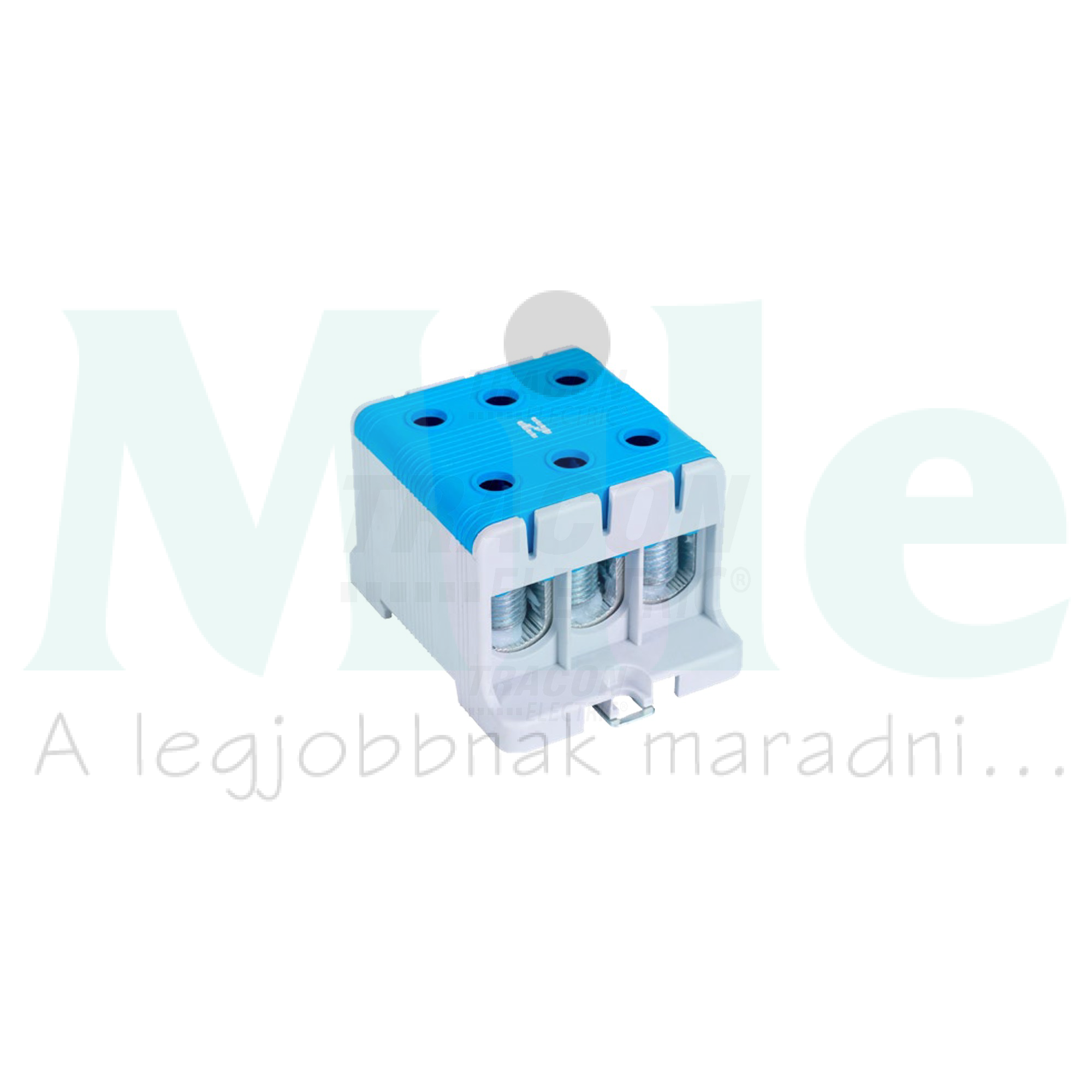 Fővezetéki leágazókapocs 245A/400VAC 3x2x16-95mm2 Al/Cu kék 1P 95mm2 TRACON