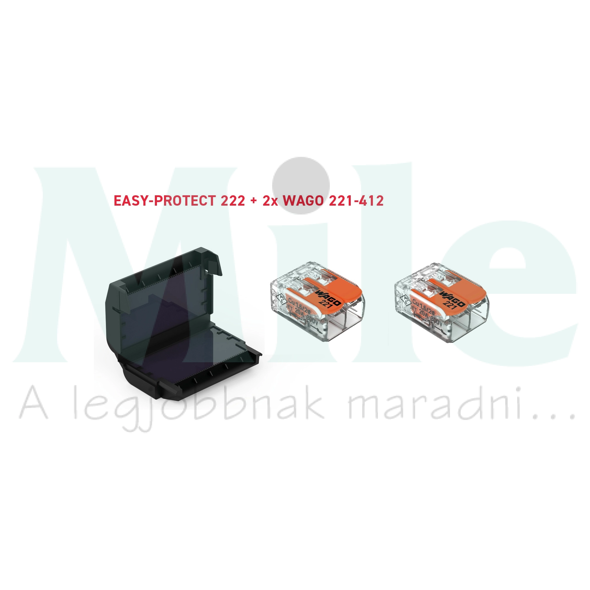 Géltechnológiás kötődoboz +2xWago221-412 1kV IPX8 gél 4x 0,2-4mm2 / Easy-Protect 222 Cellpack