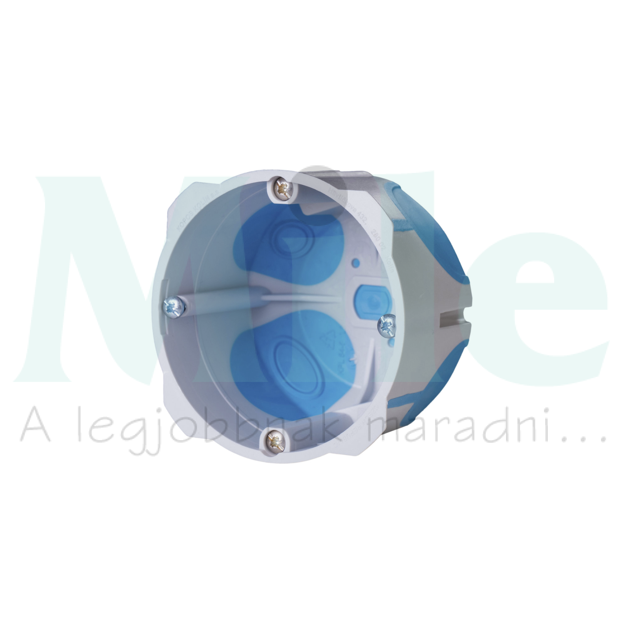 Gipszkarton szerelvénydoboz gumis 1-es kerek 68mm-átmérő műanyag szürke csavarral KPL KOPOS