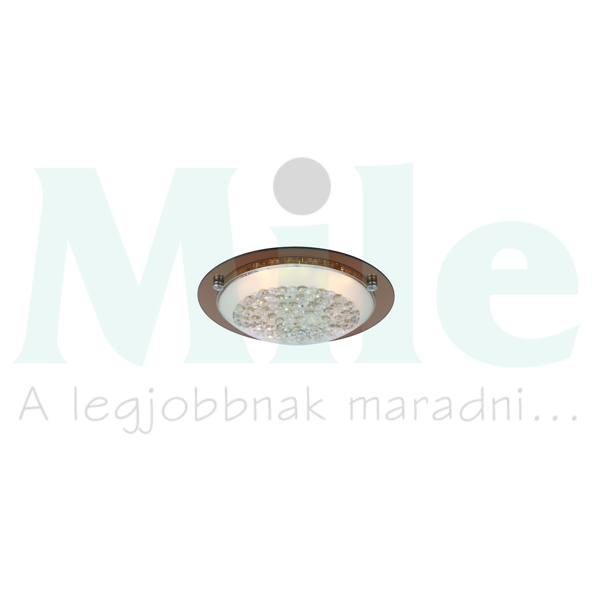 LED mennyezeti lámpatest borostyán-kerettel falonkívüli 1x 12W 220-240V AC 1040lm Tabasco Globo