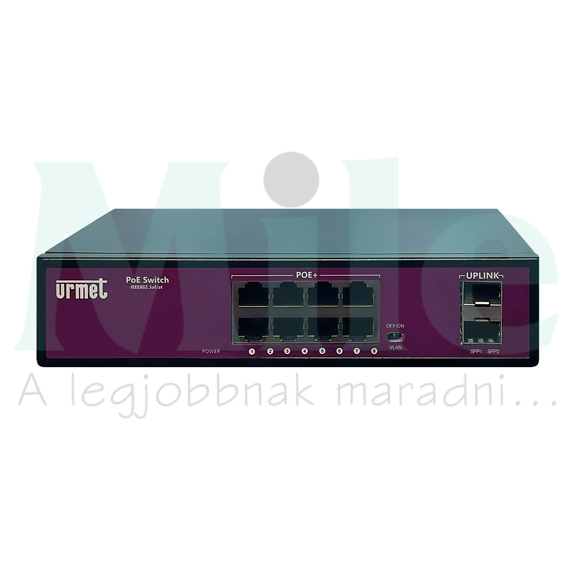 Hálózati switch Full Gigabit 8PoE + 2SFP port  BACKBONE URMET