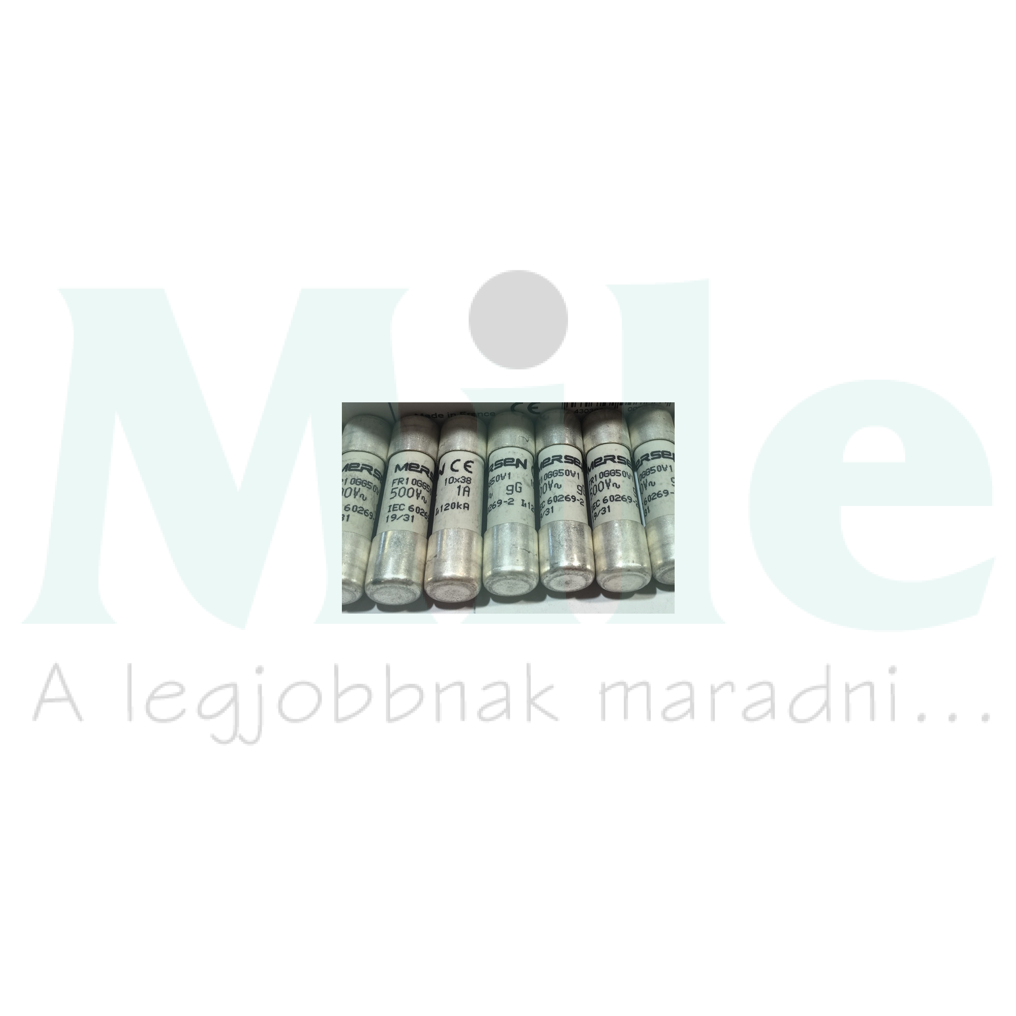 Hengeres biztosítóbetét gL/gG 10x38mm 1A AC500/600V MERSEN