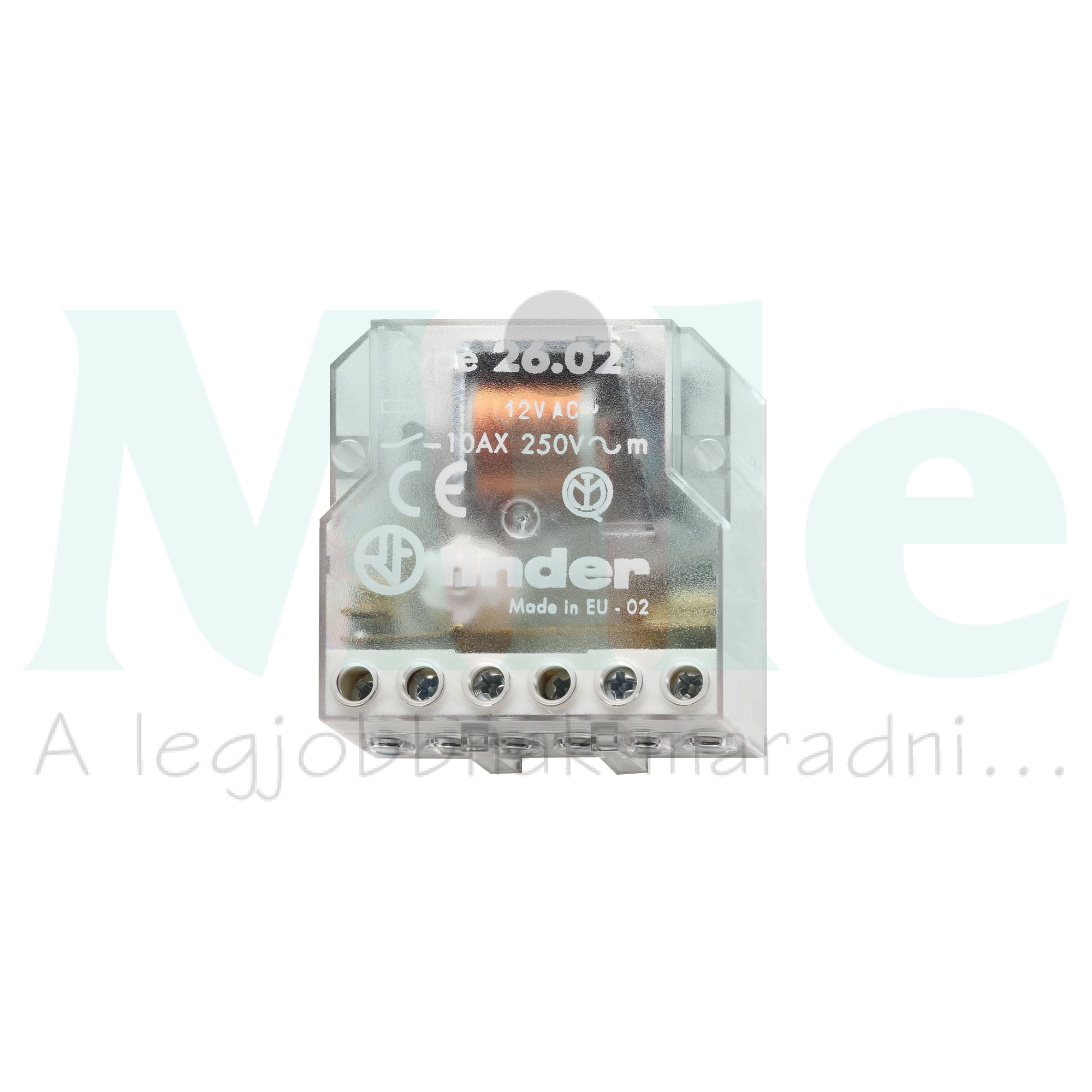 Impulzusrelé 10A 230V AC-műk. 50Hz 800W/izzó 400VA/fcső 2z 26.02.8.230.0000 FINDER