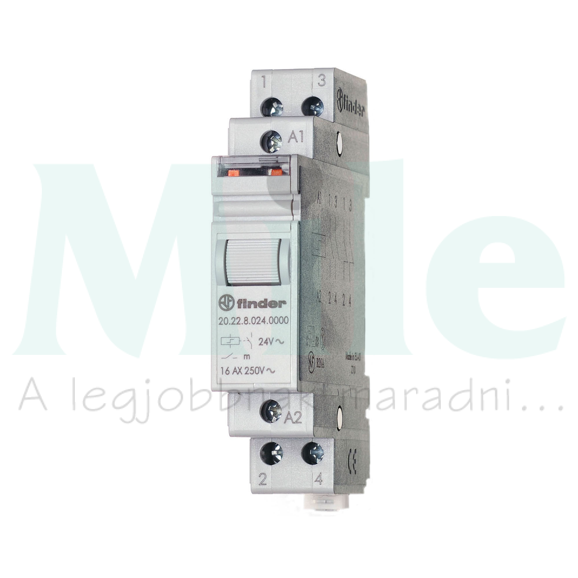 Impulzusrelé sorolható 16A 230V/ AC-műk. 2000W/izzó 1000VA/fcső 2-z 1M 20.22.8.230.4000 FINDER