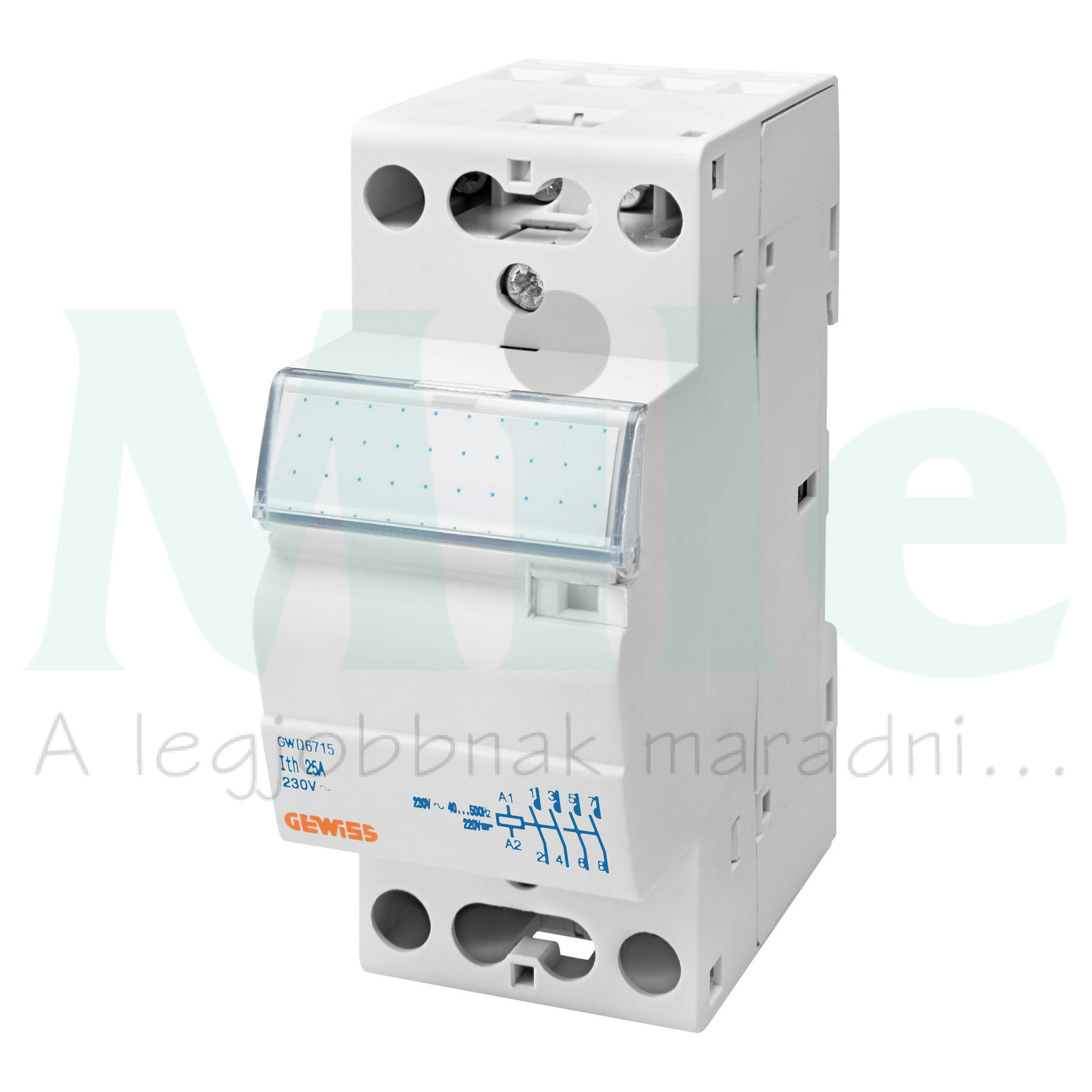 Installációs kontaktor sorolható 25A/ 400V AC 230V AC/DC-műk 2M 90AM GEWISS