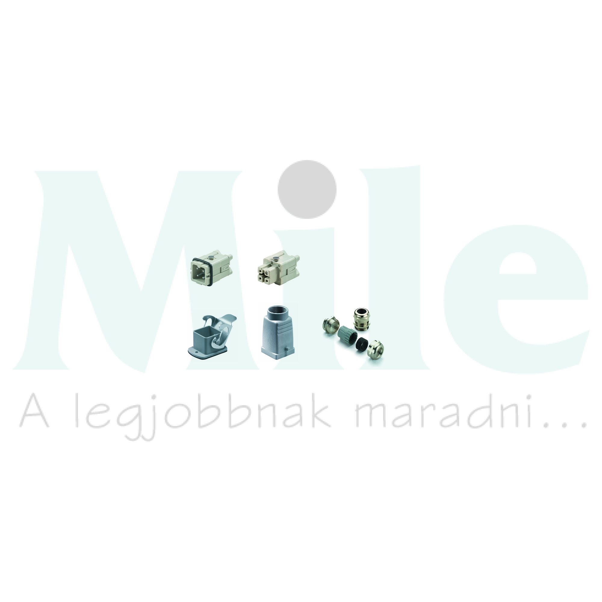 Ipari csatlakozó komplett lengő/beépített apa/anya 3-pólusú 16A HDC-KIT-HA 03.300 M Weidmüller