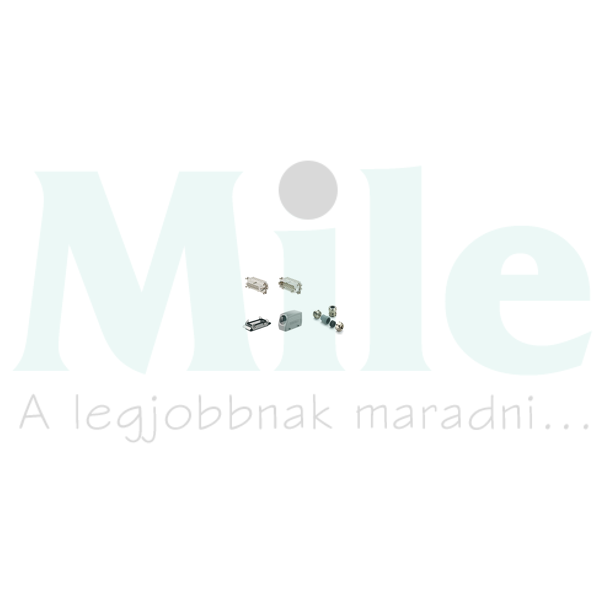 Ipari csatlakozó komplett lengő/beépített apa/anya 16-pólusú 16A HDC-KIT-HE 16.120 Weidmüller