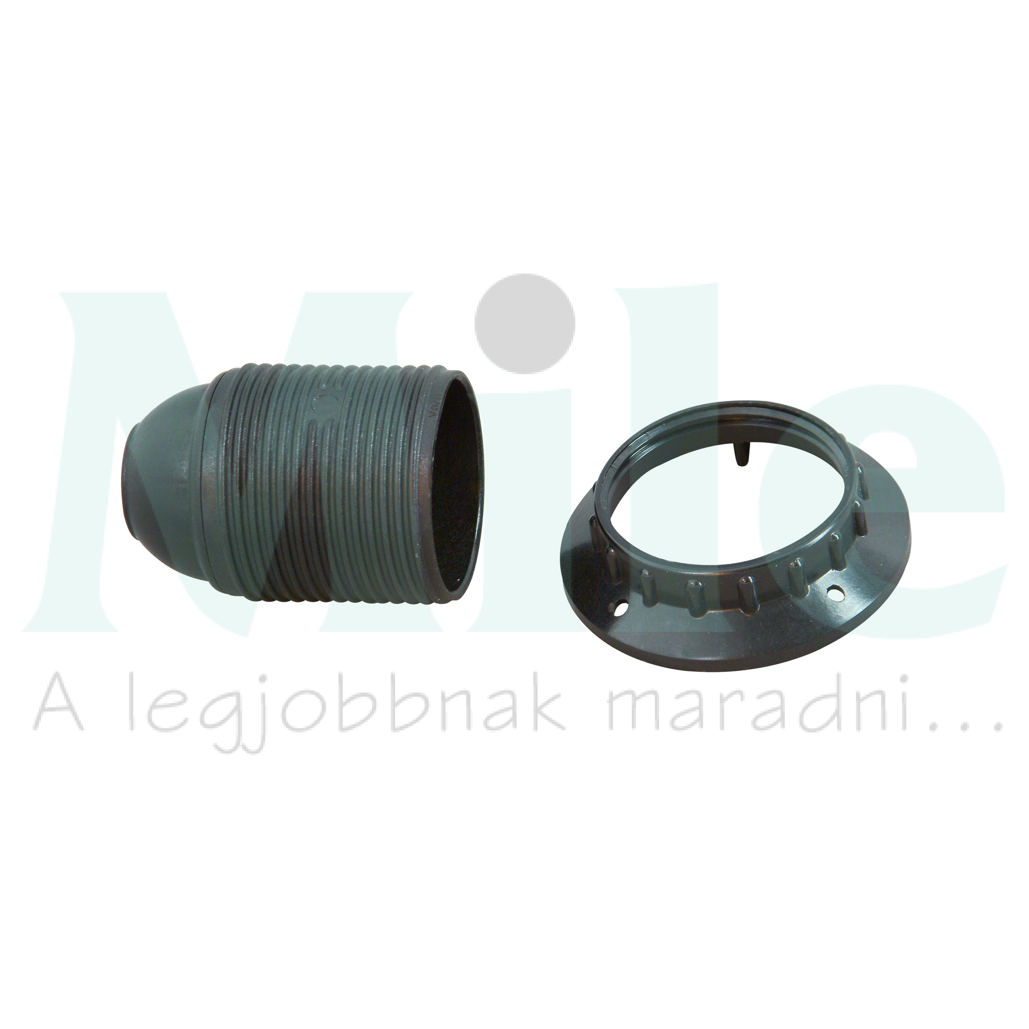 Izzólámpa foglalat lengő E14 csavaros műanyag fekete Kopp